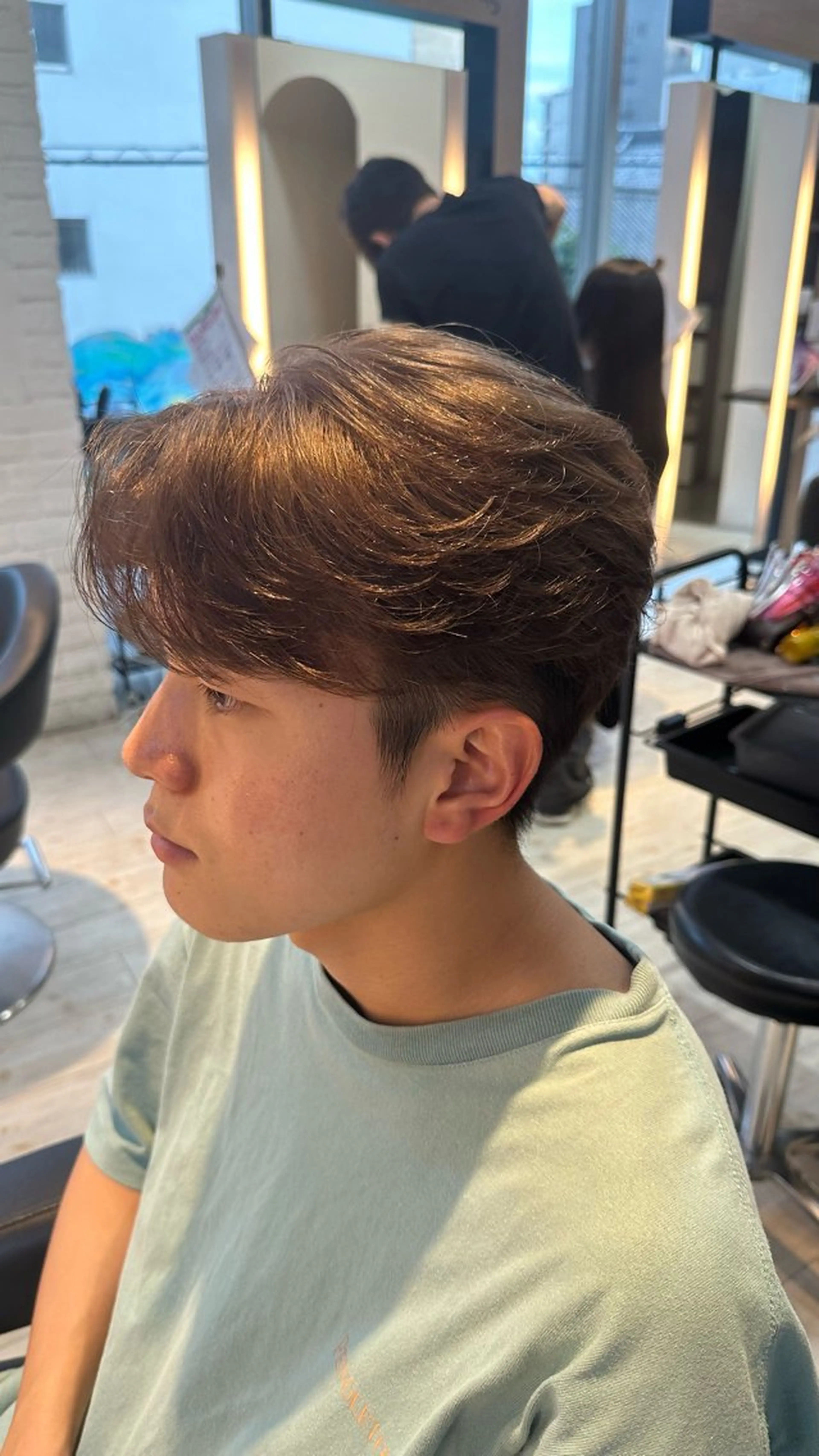 カラー メンズ メンズブリーチ ブリーチ ブラウンカラー 透明感カラー カット ヘアカラー トリートメント Yamato/ 韓国ヘア/栄のヘアスタイル