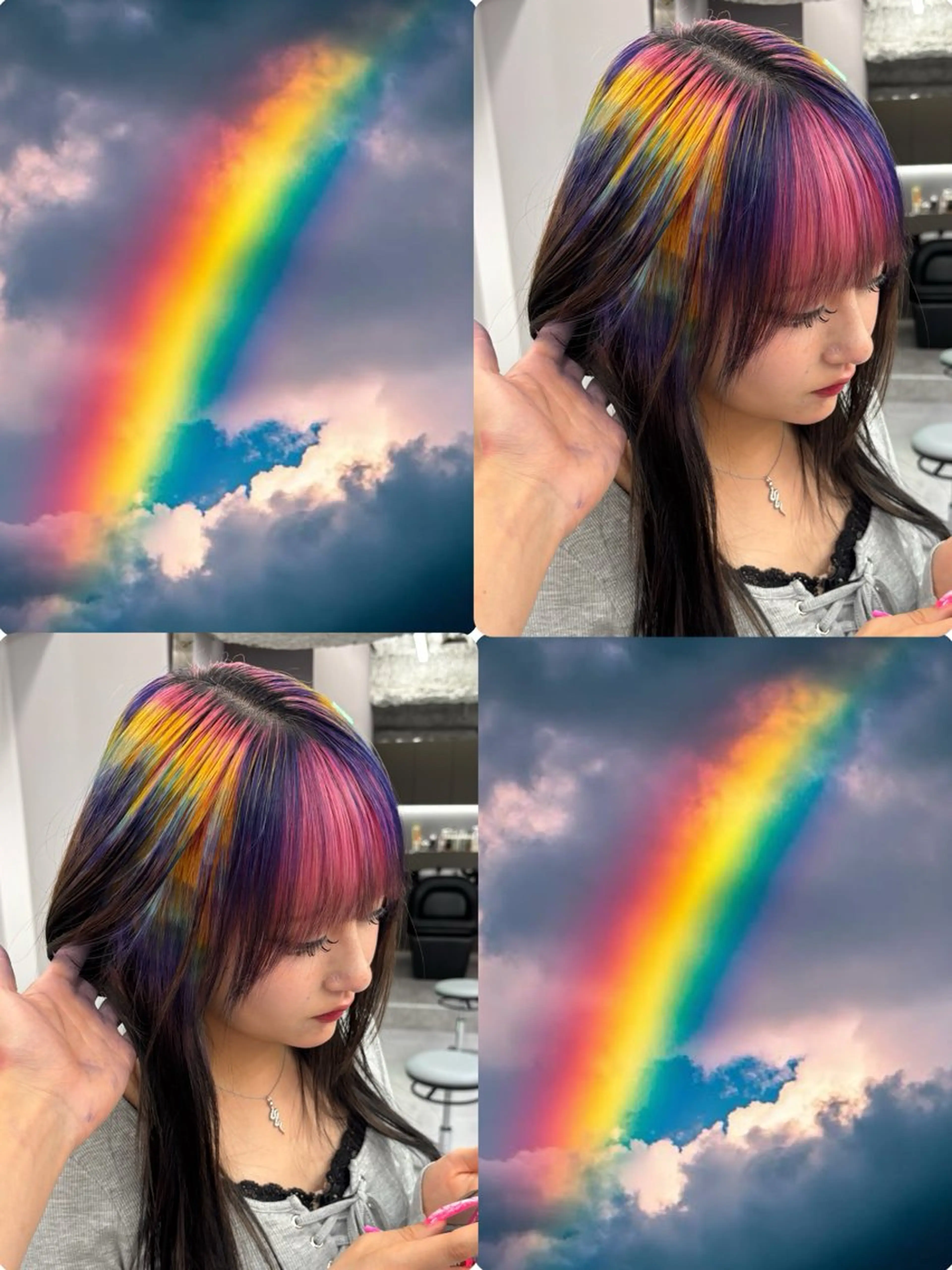 セミロング カラー ブリーチ デザインカラー ハイトーンカラー ヘアカラー 名古屋/デザイン/ ブリーチ/松井亮磨のヘアスタイル