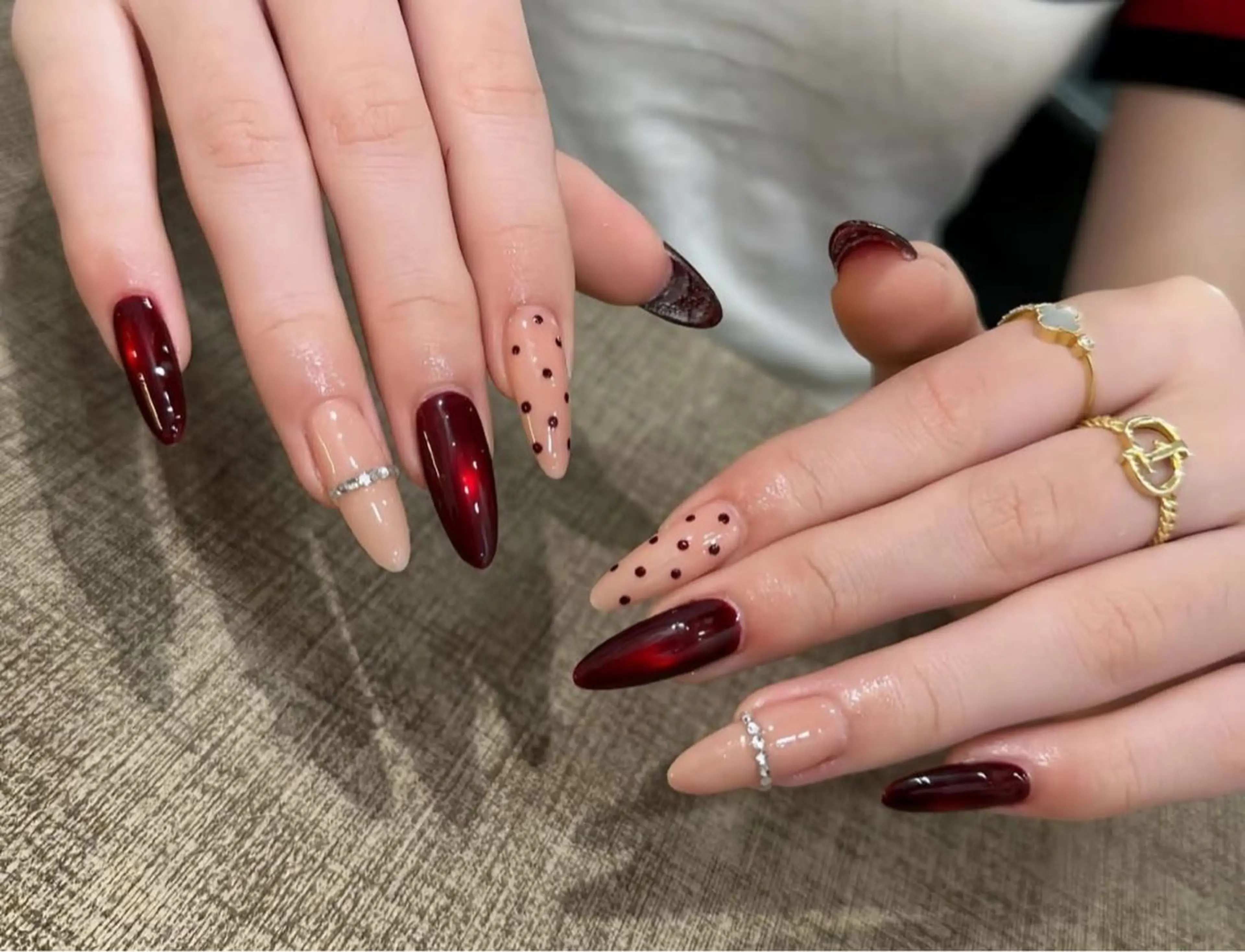 ネイル ハンドネイル 🎀PG🩵 ネイルサロンのネイルデザイン