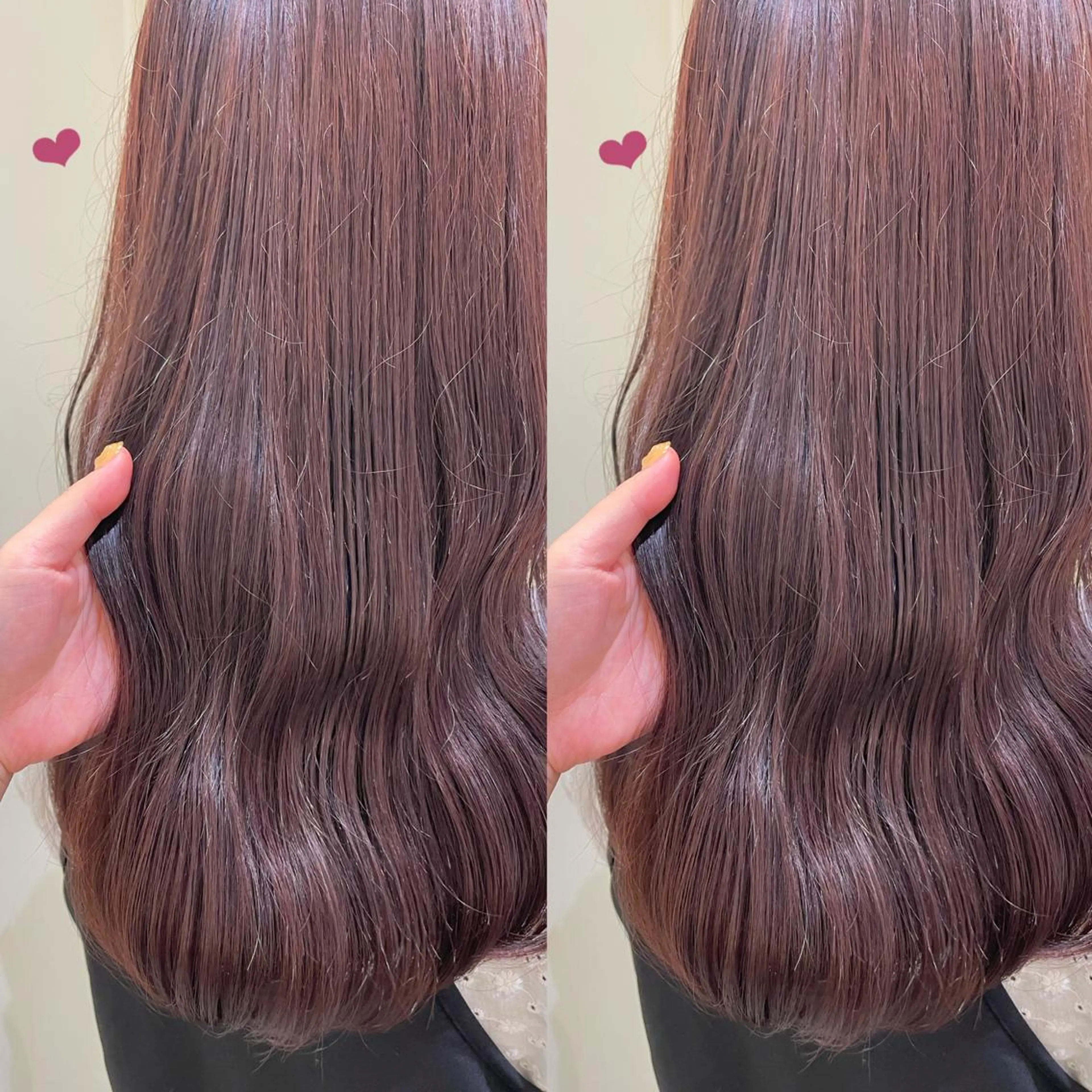 ロング カラー ブリーチ ブラウンカラー ブリーチなしカラー ピンクカラー ピンクブラウン エクステ/ハイトーン 🐏☁️miminaのヘアスタイル