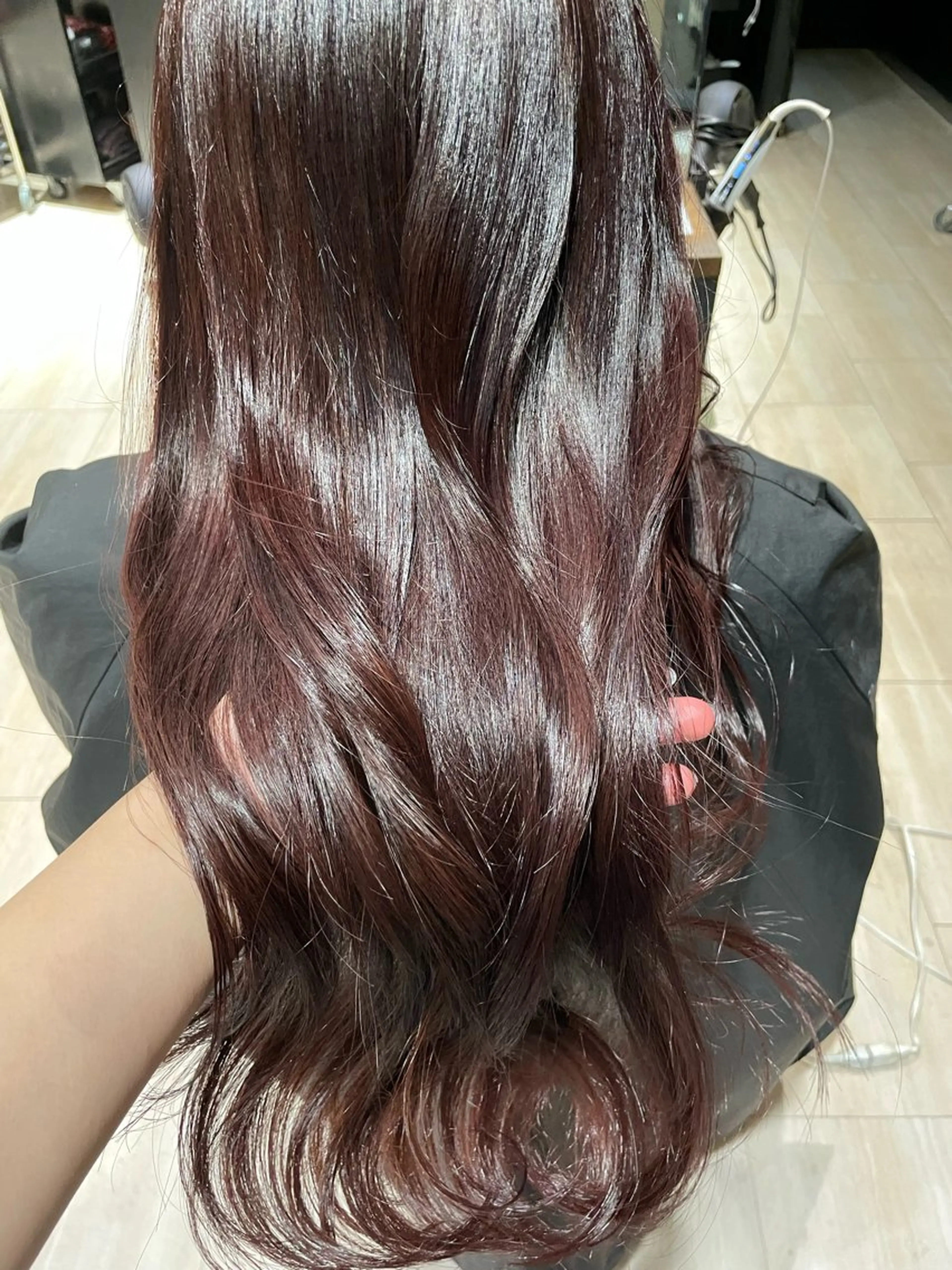 ロング ピンクブラウン レイヤーカット/ アレンジ/うみのヘアスタイル