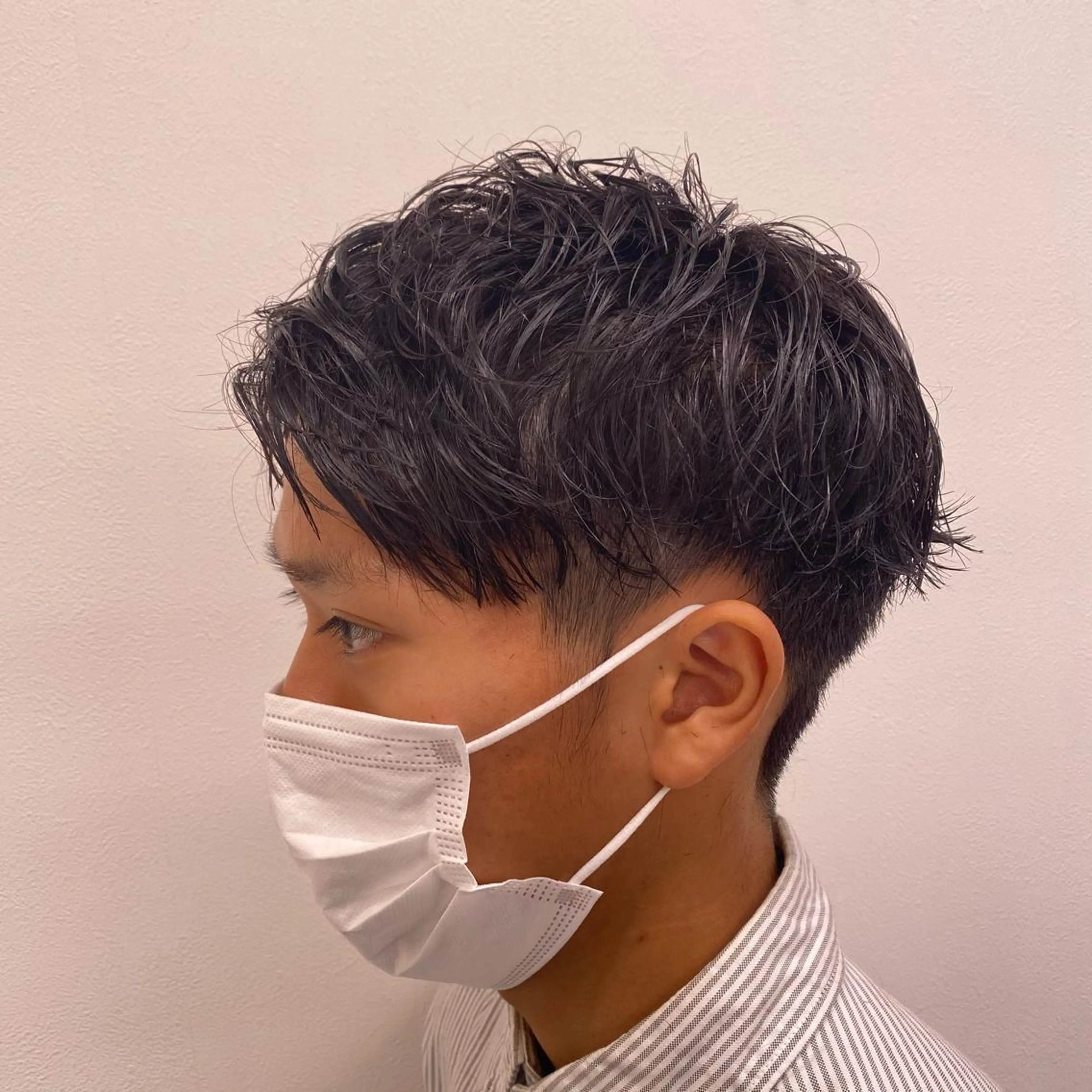 セミロング カラー パーマ ヘアアレンジ メンズ メンズ特化 水口湧太のヘアスタイル