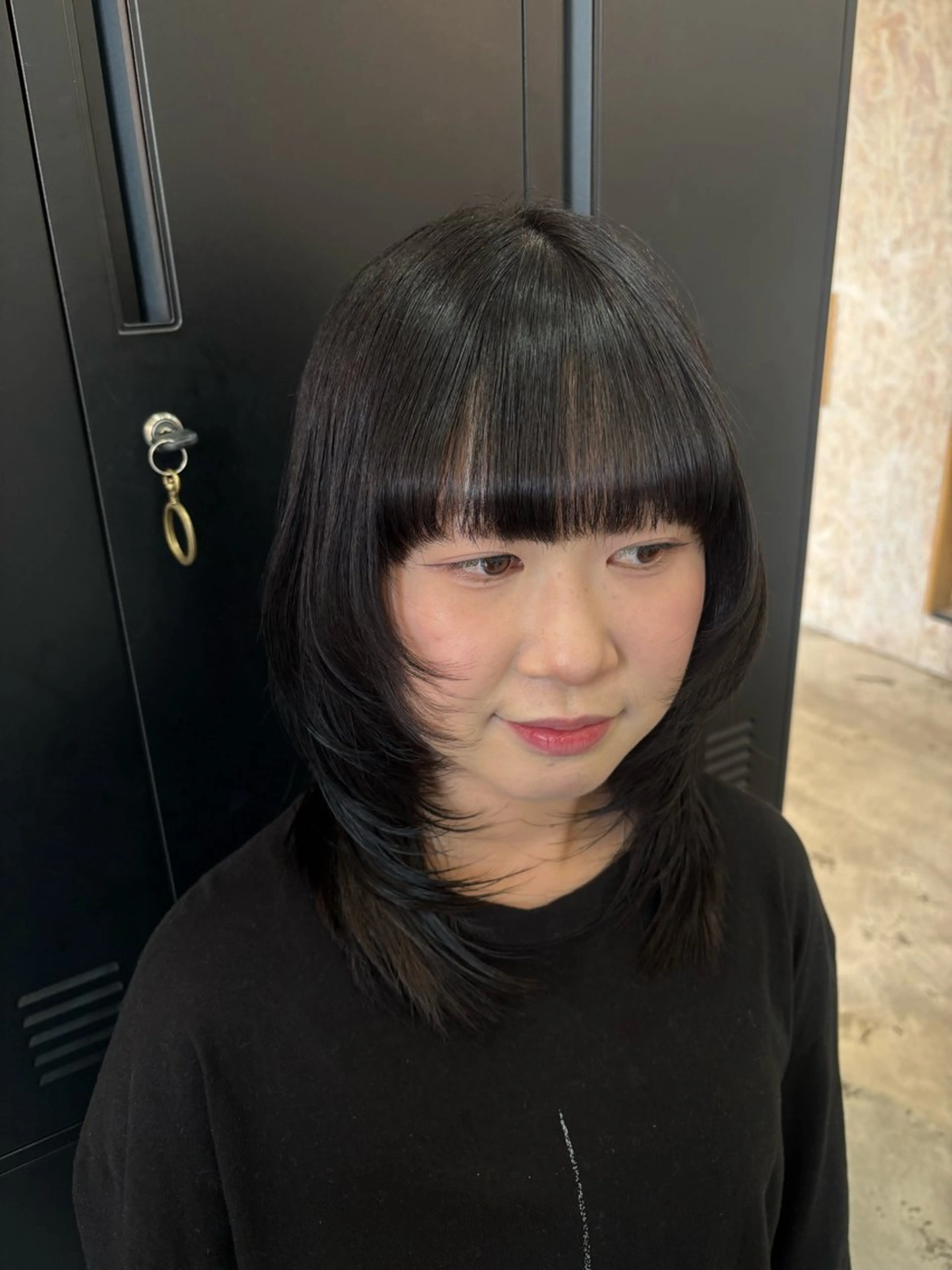 ミディアム カラー ハッシュカット カット トリートメント MYRTLE Mifūのヘアスタイル