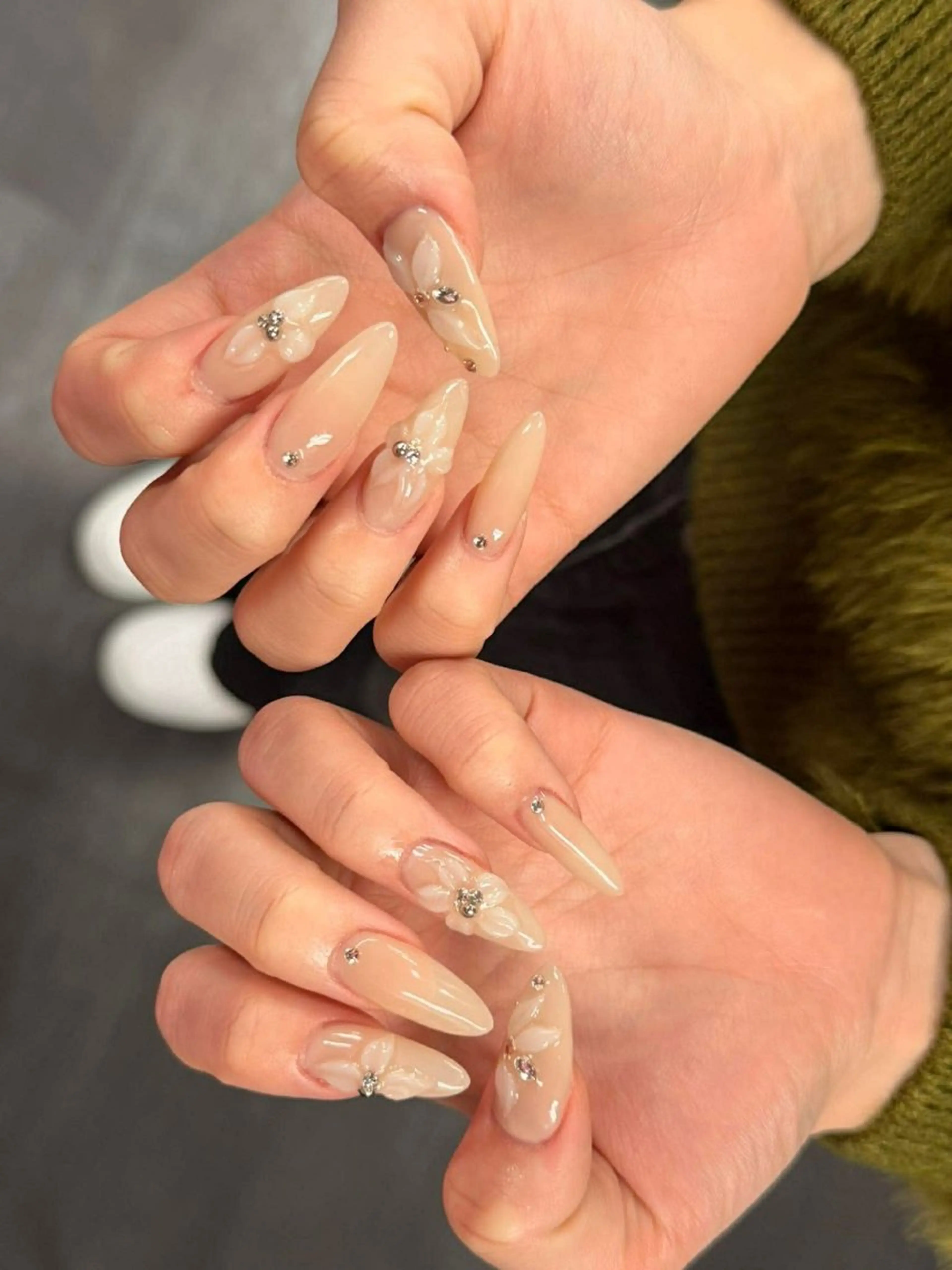 ネイル 韓国ネイル 持ち込み ニュアンスネイル ネイルチップ ハンドネイル Tini ANA.CHUOのネイルデザイン