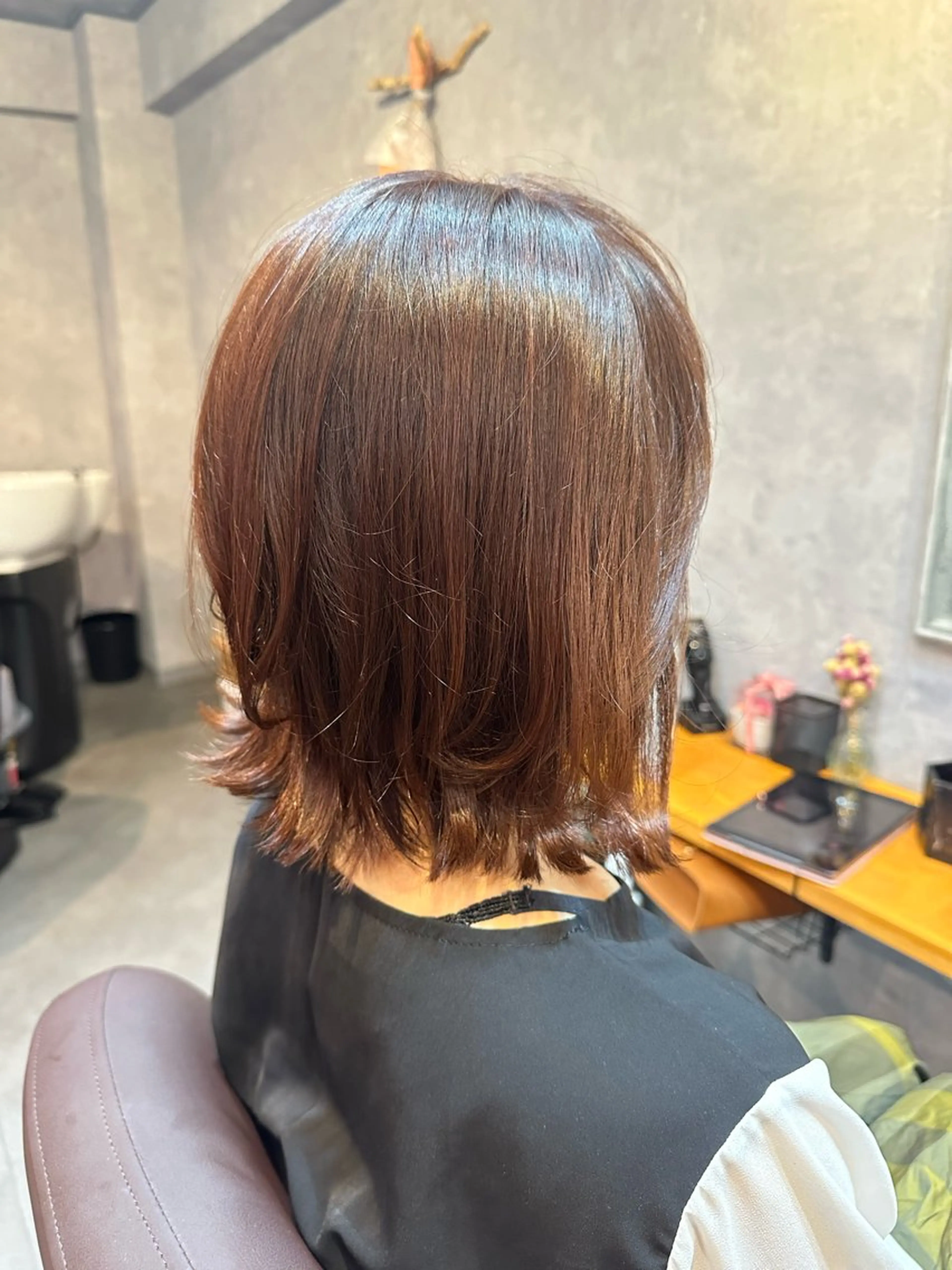 ミディアム カット ヘアカラー トリートメント trym/ 木原裕希のヘアスタイル