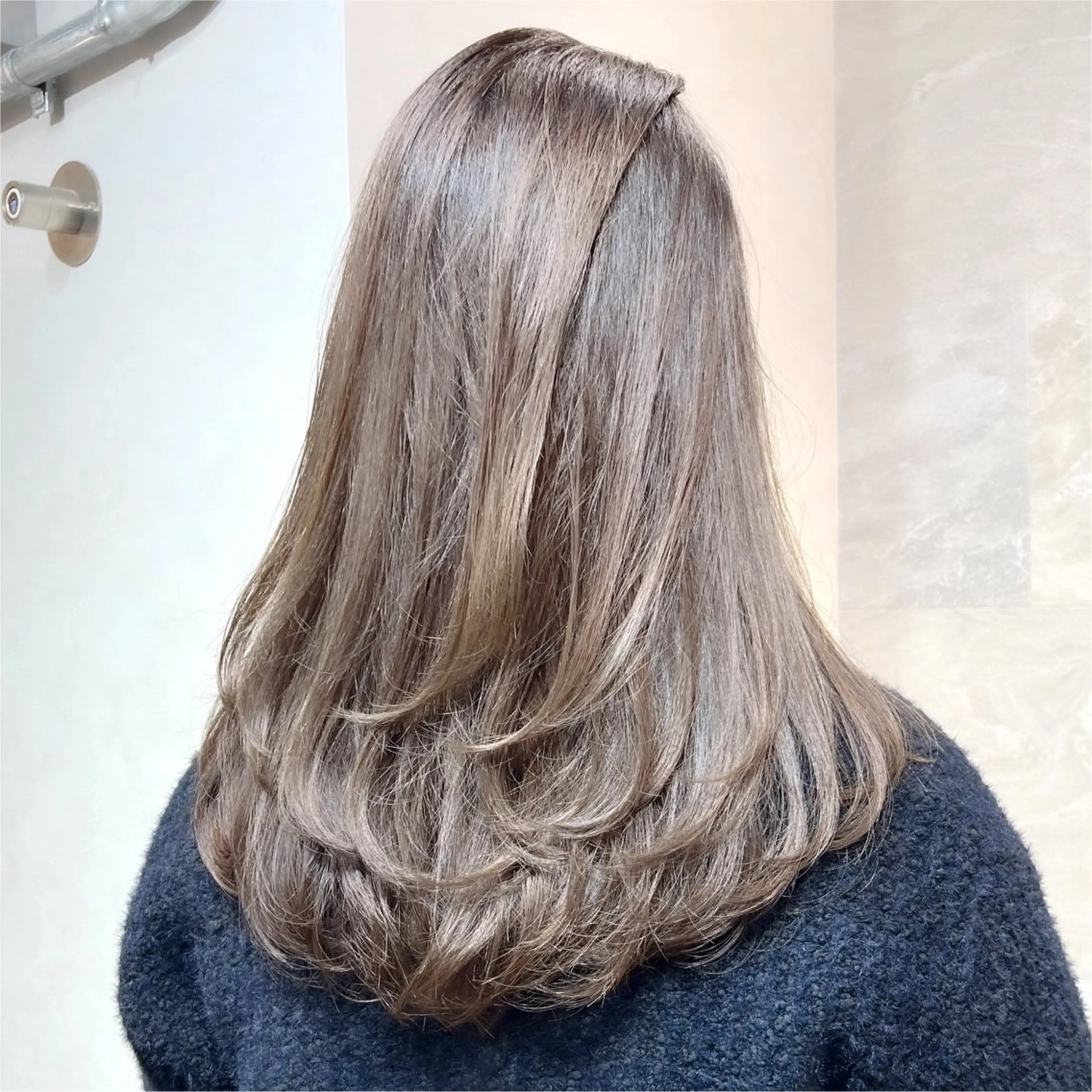 ミディアム カラー カット ヘアカラー 大人可愛い/レイヤー 色素改善カラー/山口のヘアスタイル