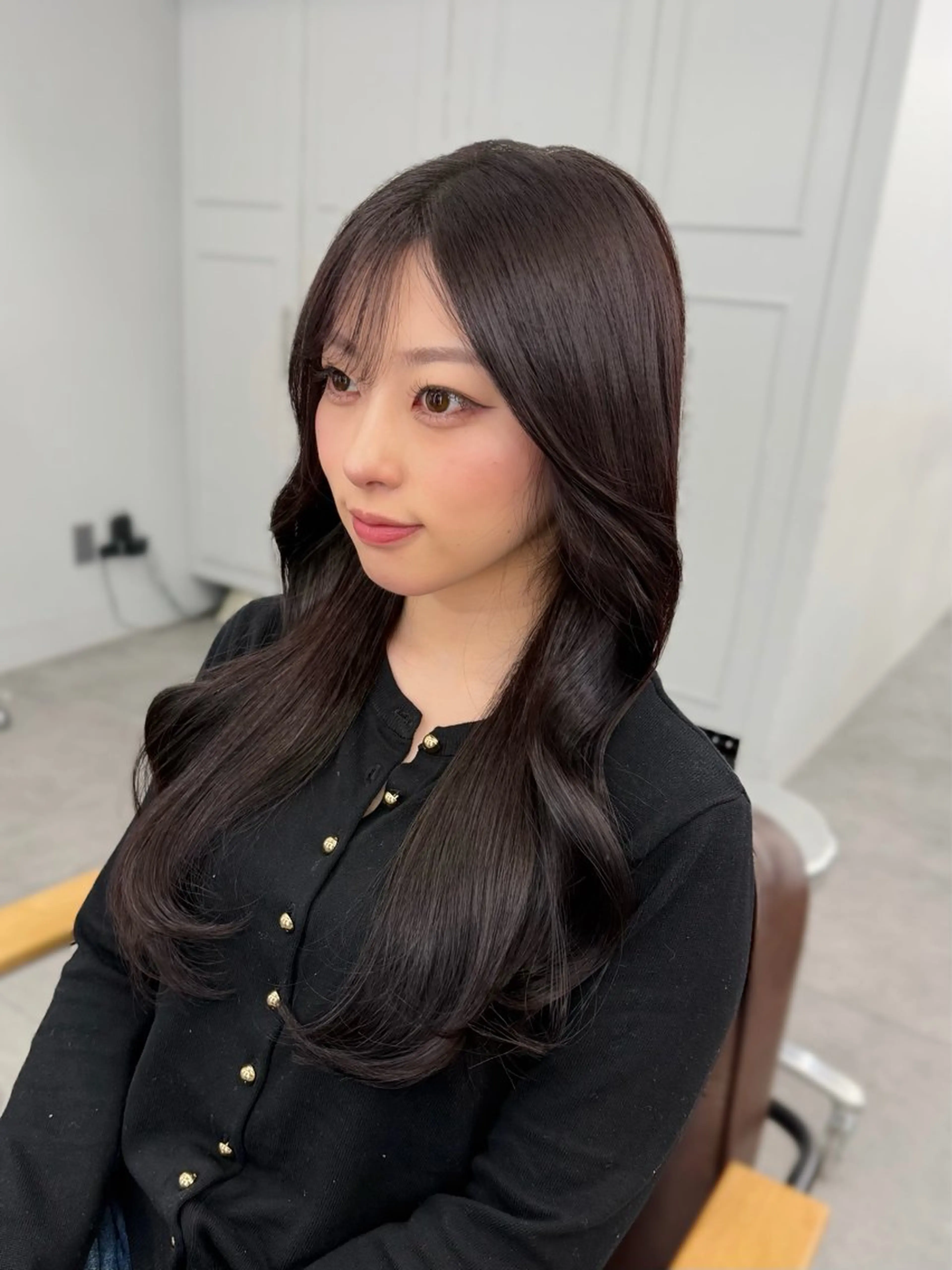 ロング ロングレイヤー くびれヘア レイヤーカット ロング カット ヘアカラー トリートメント 🧡くびれヘア/前髪 顔周り🧡久原結衣のヘアスタイル