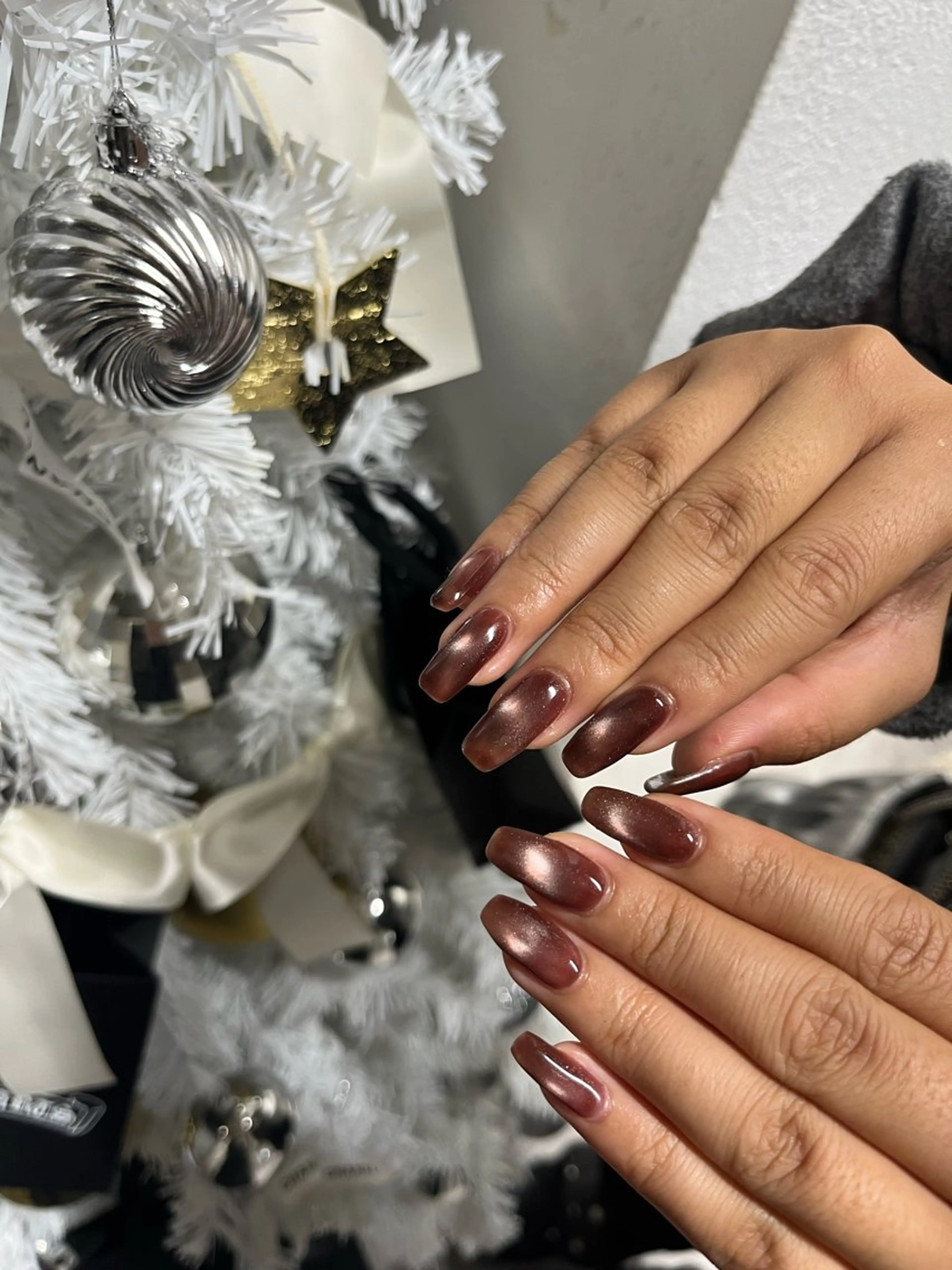 ネイル ブラウン マグネットネイル ハンドネイル Lumos/ 🎀MAI🎀のネイルデザイン