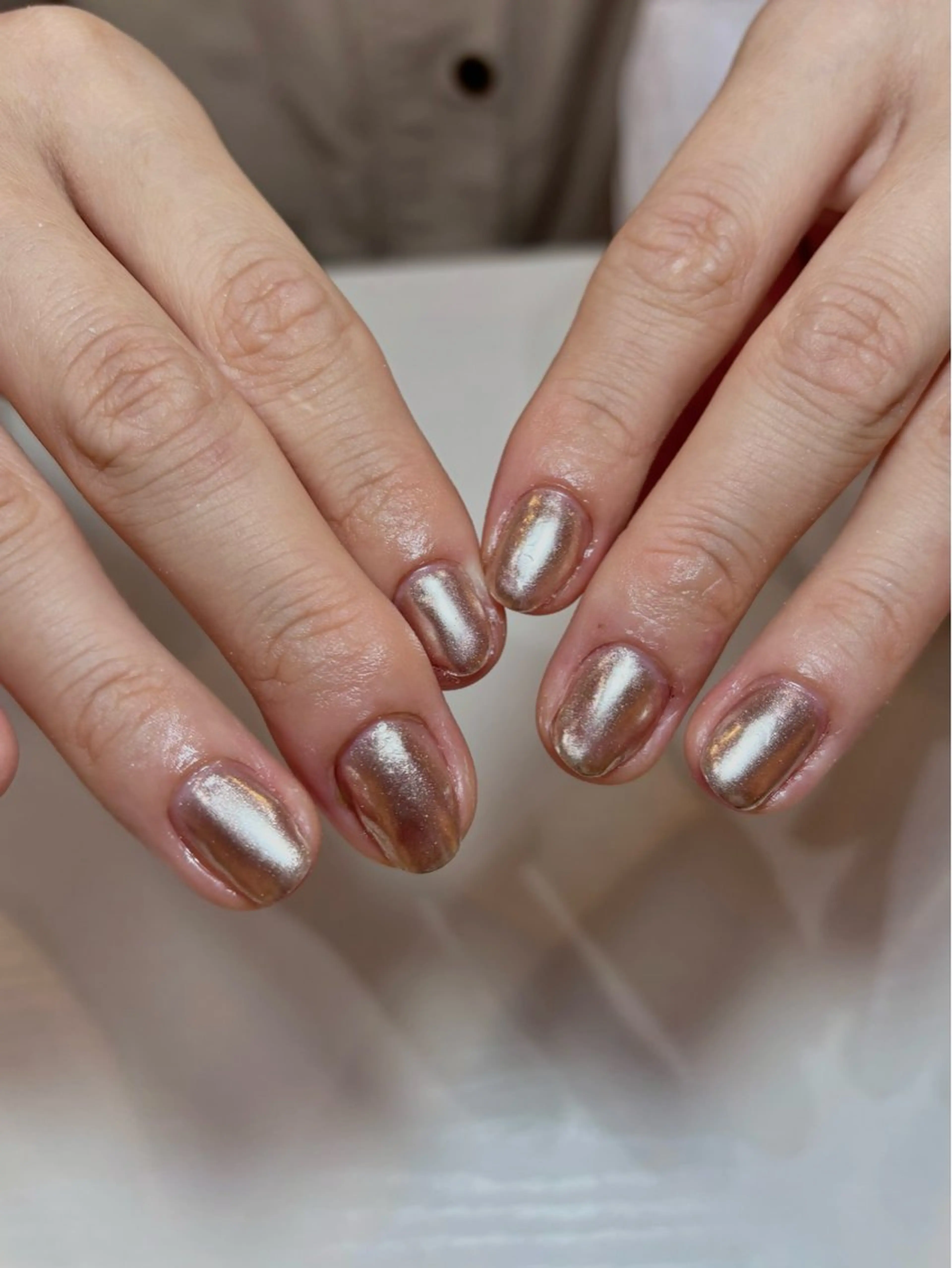 ネイル ミラーネイル ハンドネイル WHITE NAIL ひなたのネイルデザイン