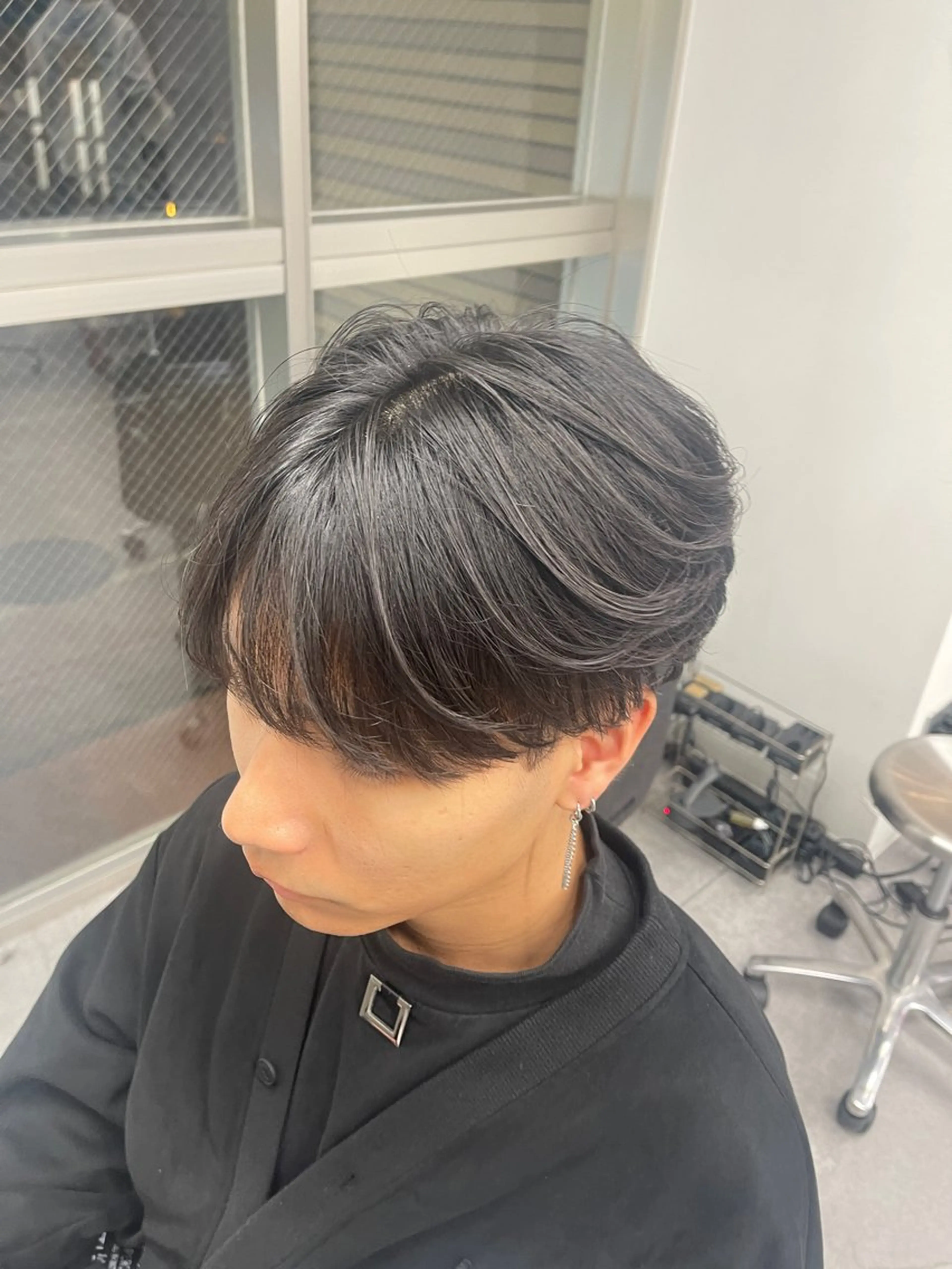 メンズ マッシュ シースルーマッシュ メンズパーマ専門 /縦落ち/渋谷駅近のヘアスタイル