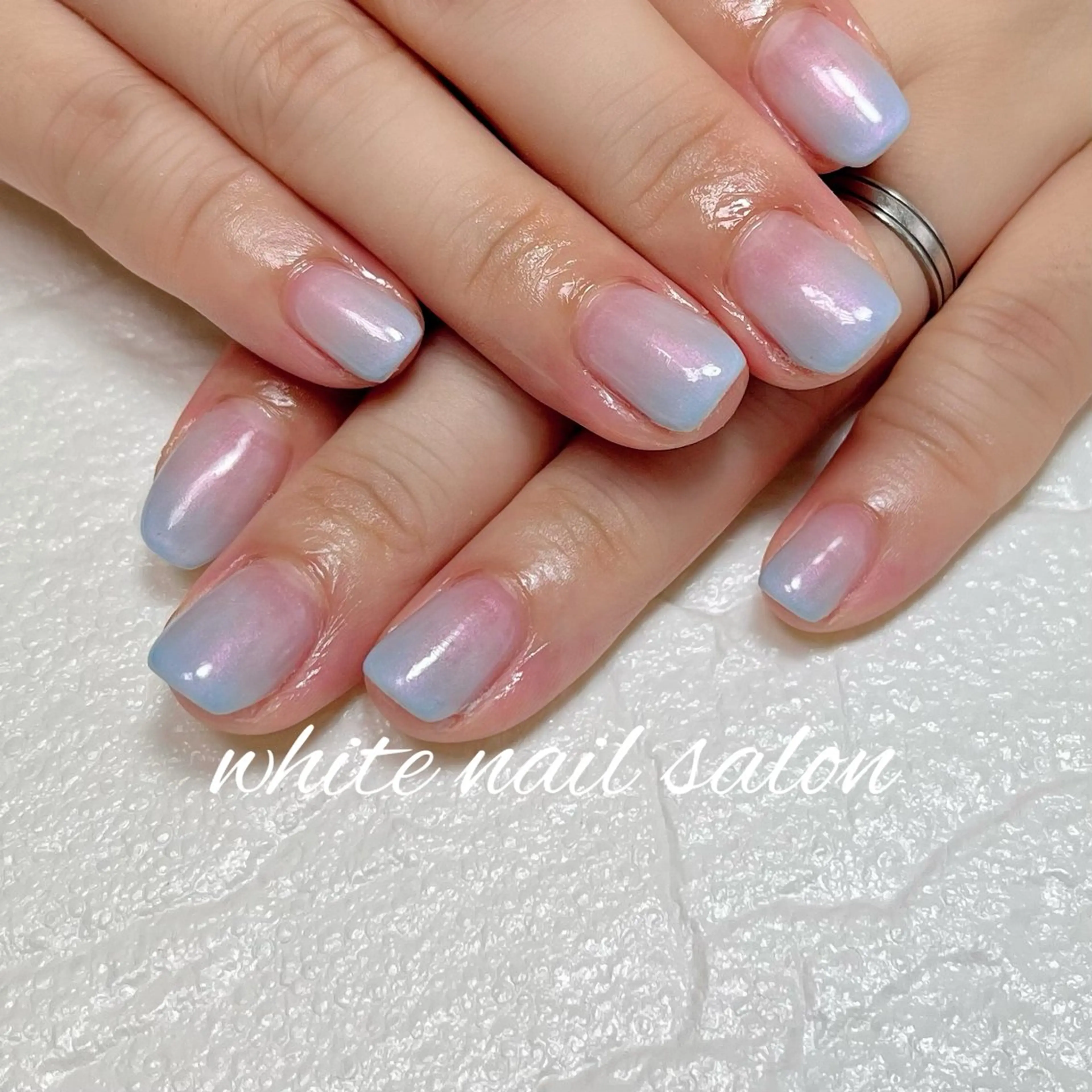 ネイル ラメ(グリッター) シンプルネイル white nail salonのネイルデザイン