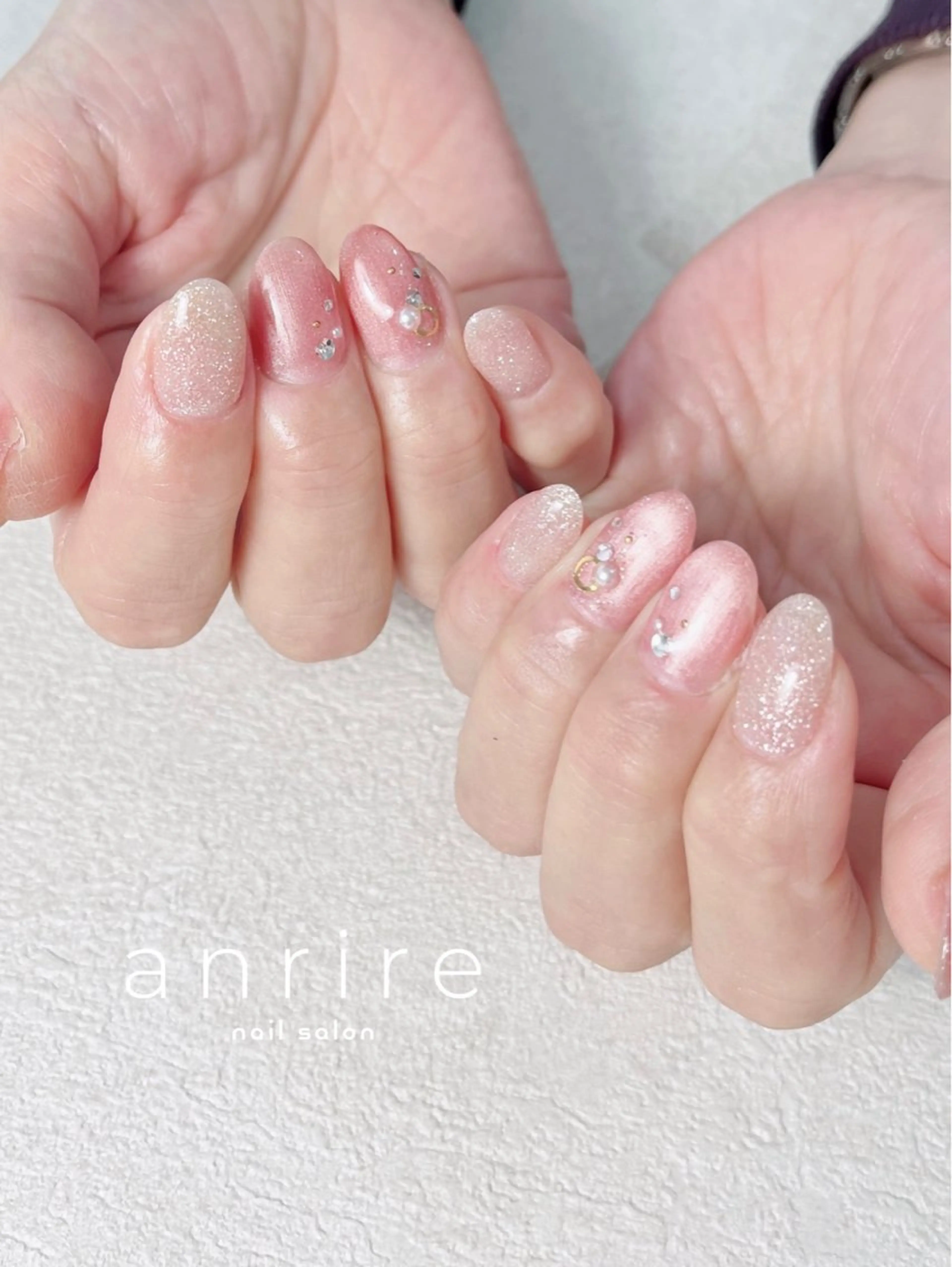 ネイル フラッシュネイル ジェルネイル キラキラネイル ラメ(グリッター) マグネットネイル ハンドネイル nail salon anrire〜アンリール〜所属・nailsalon anrireのネイルデザイン