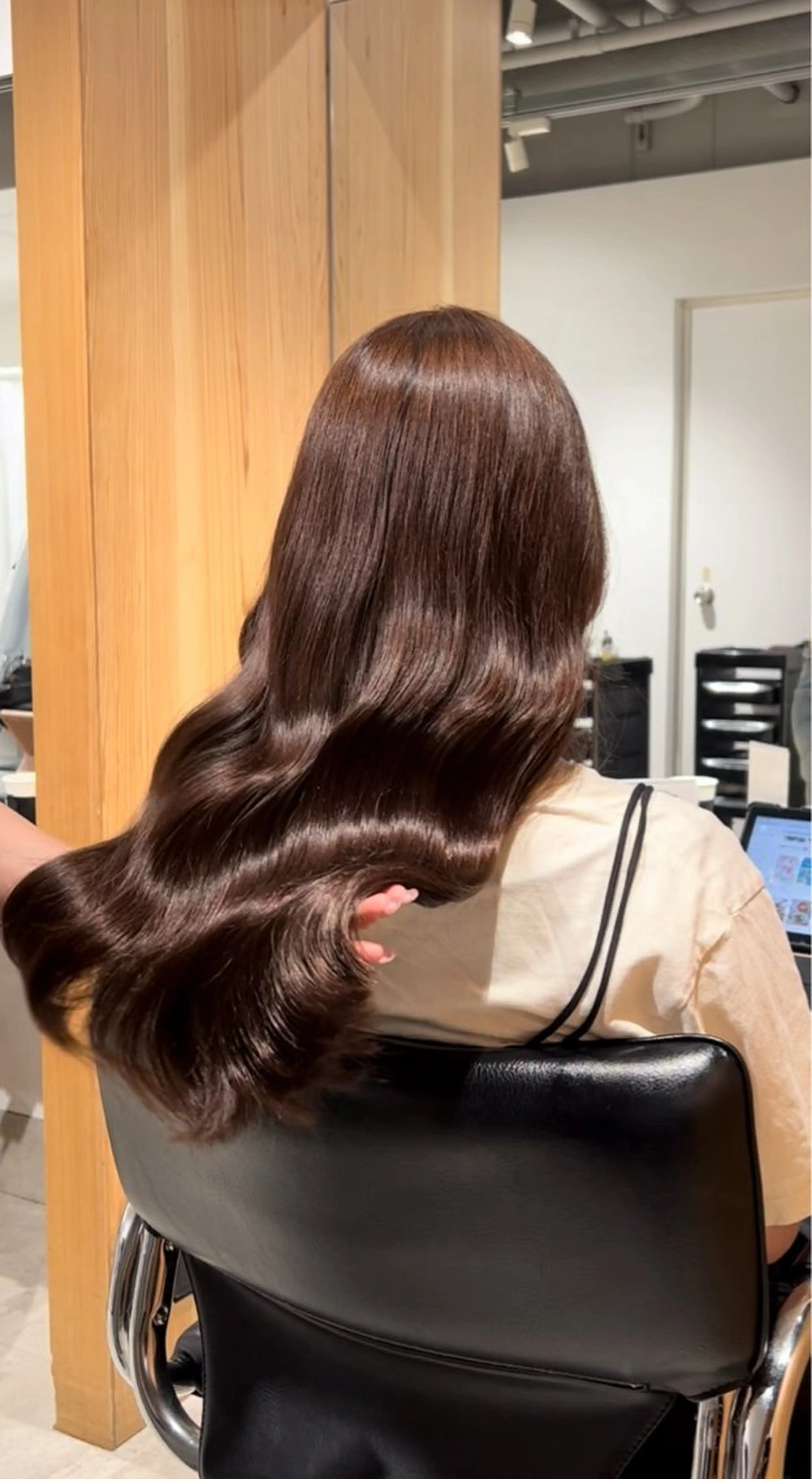 ロング カラー スキバサミを使わない カット🌼唯🌼のヘアスタイル