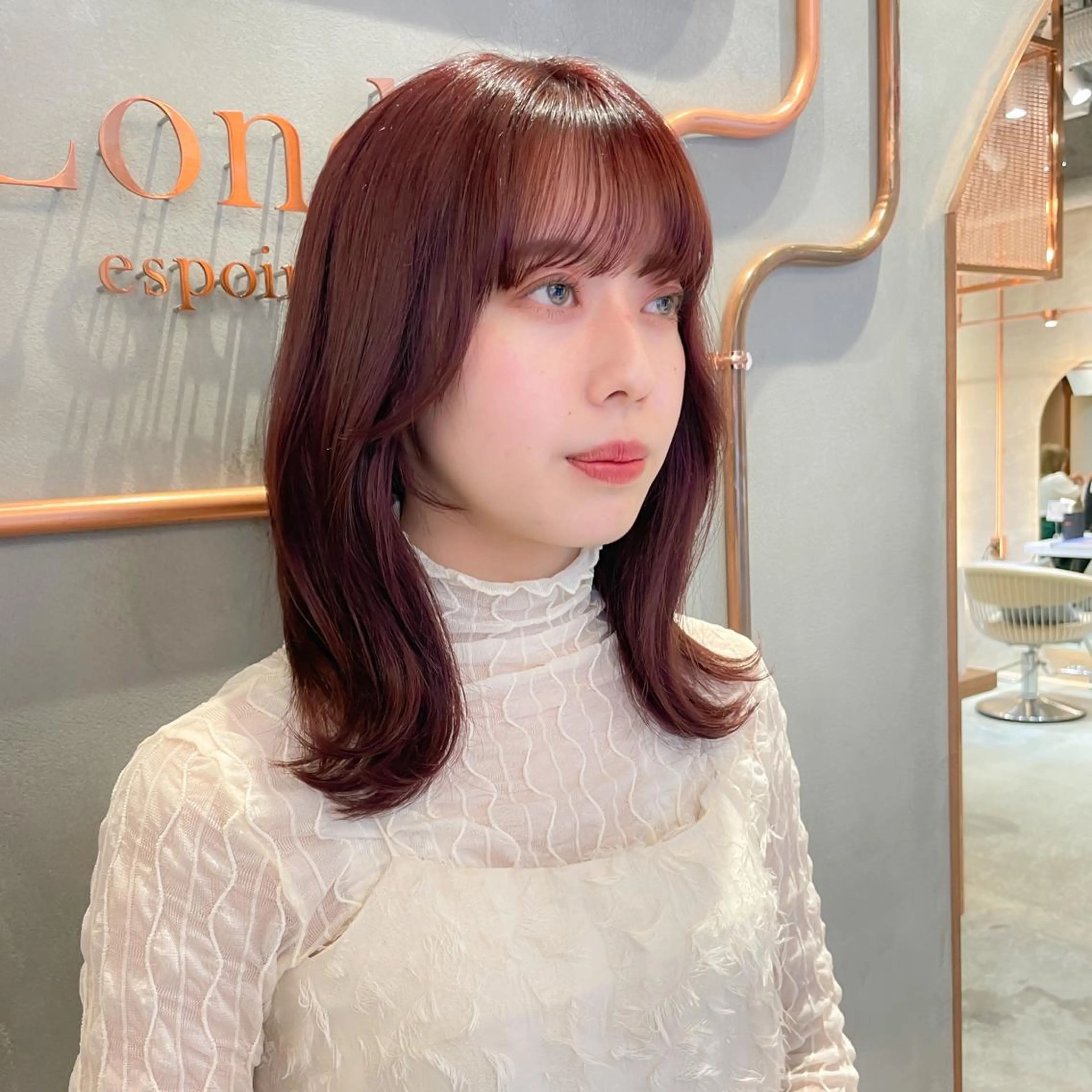 ミディアム カラー カット ヘアカラー 縮毛矯正 トリートメント レイヤー/韓国ヘア 縮毛矯正🫧鈴木颯のヘアスタイル