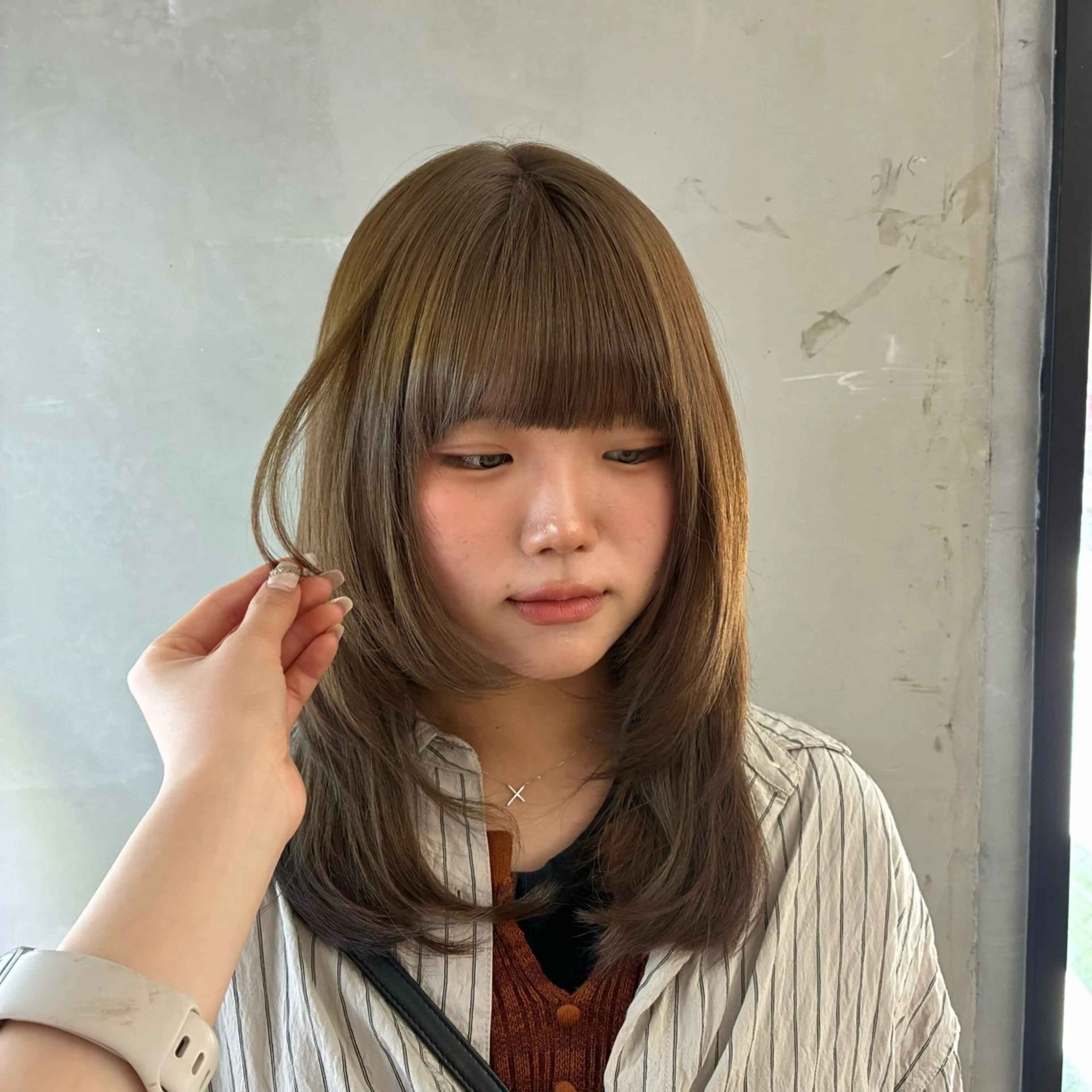 ミディアム ヘアカラー nanami🏷🤎 ふんわりカラーのヘアスタイル