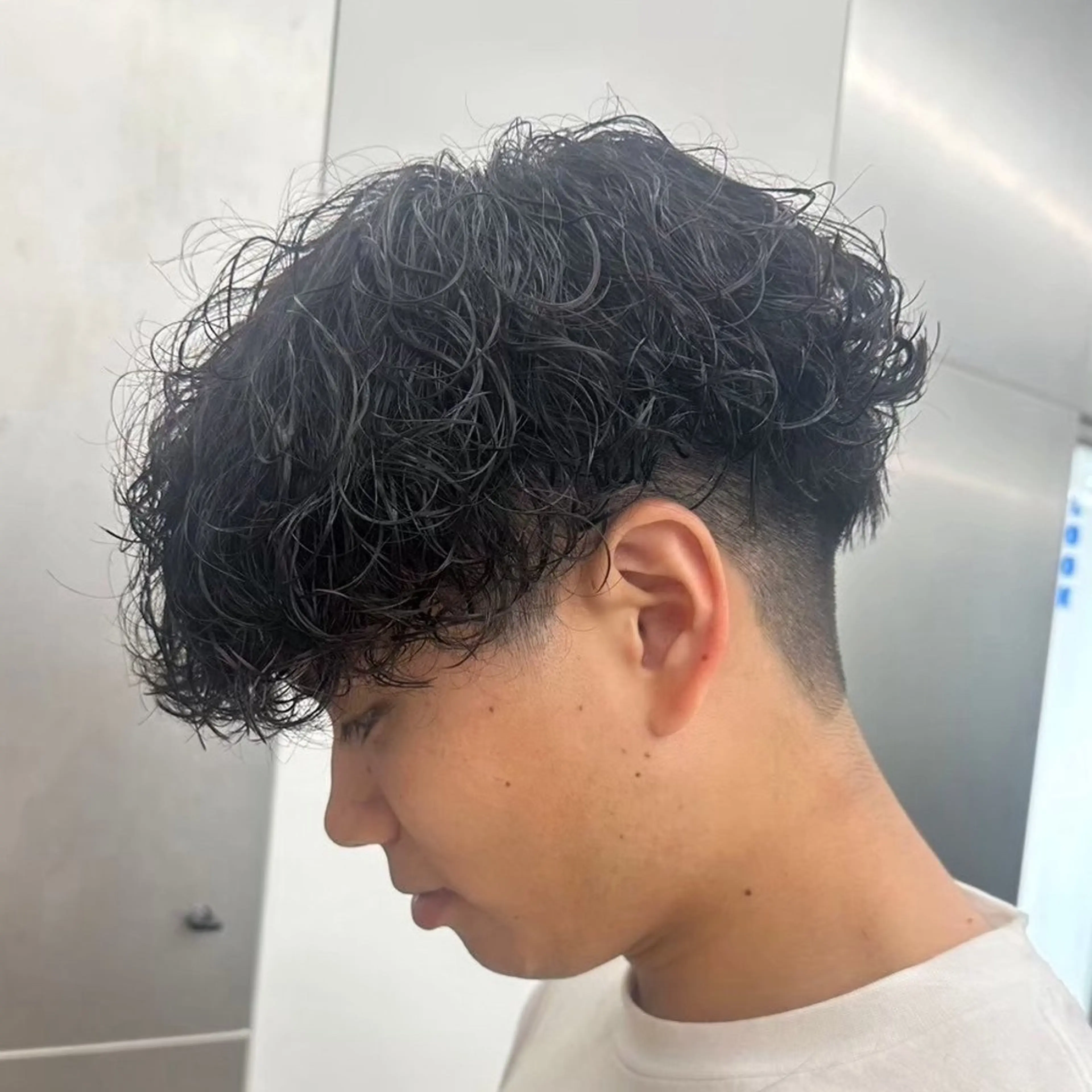 パーマ メンズ カット パーマ トリートメント 丹羽 涼介のヘアスタイル