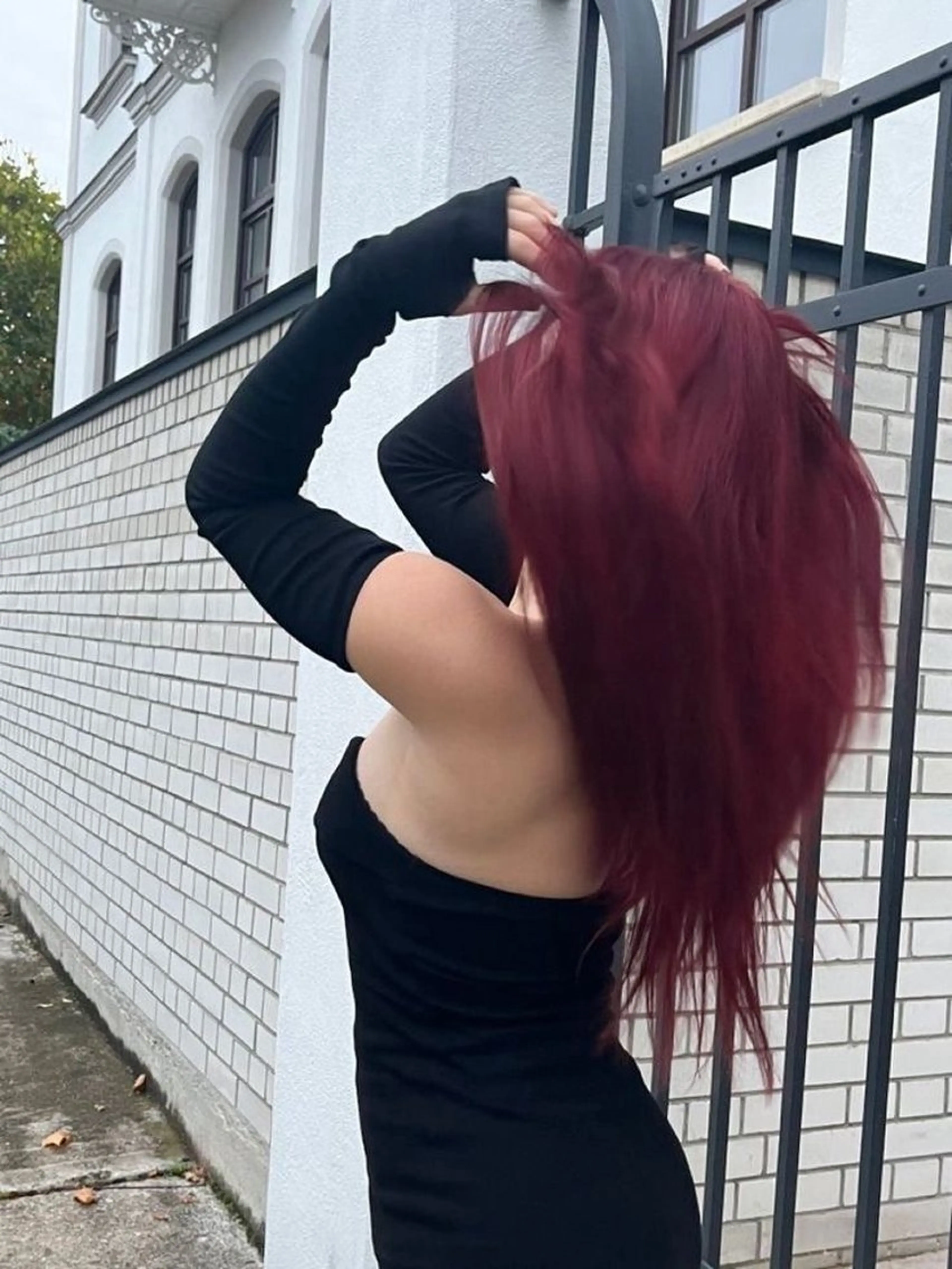 セミロング カラー ヘアアレンジ ケアカラー ヘアカラー ヘッドスパ ヘアセット 🩶学生指名No.1 レッド・ボルドー🩶のヘアスタイル