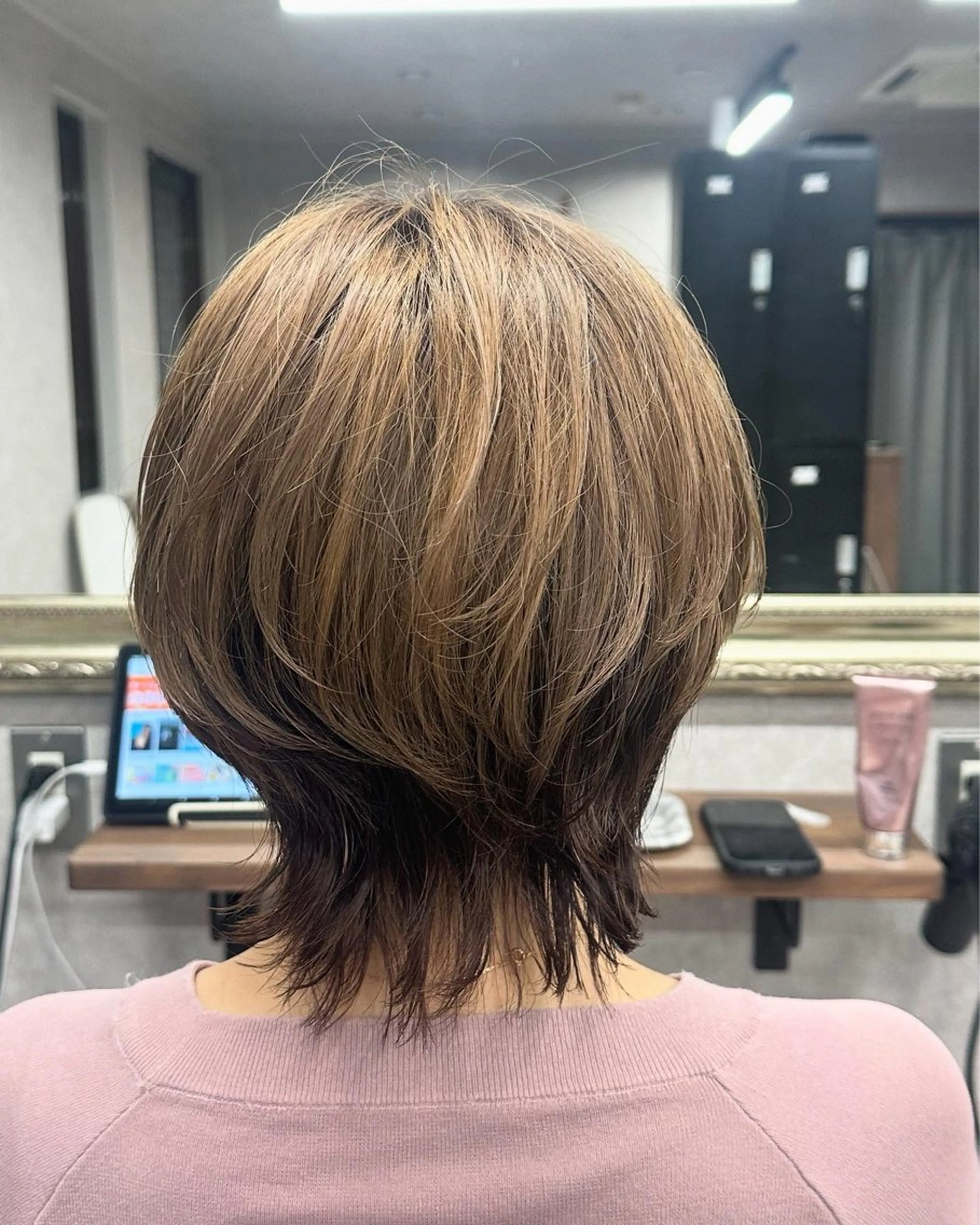 ミディアム カラー カット ヘアカラー トリートメント Lien 深井店のヘアスタイル
