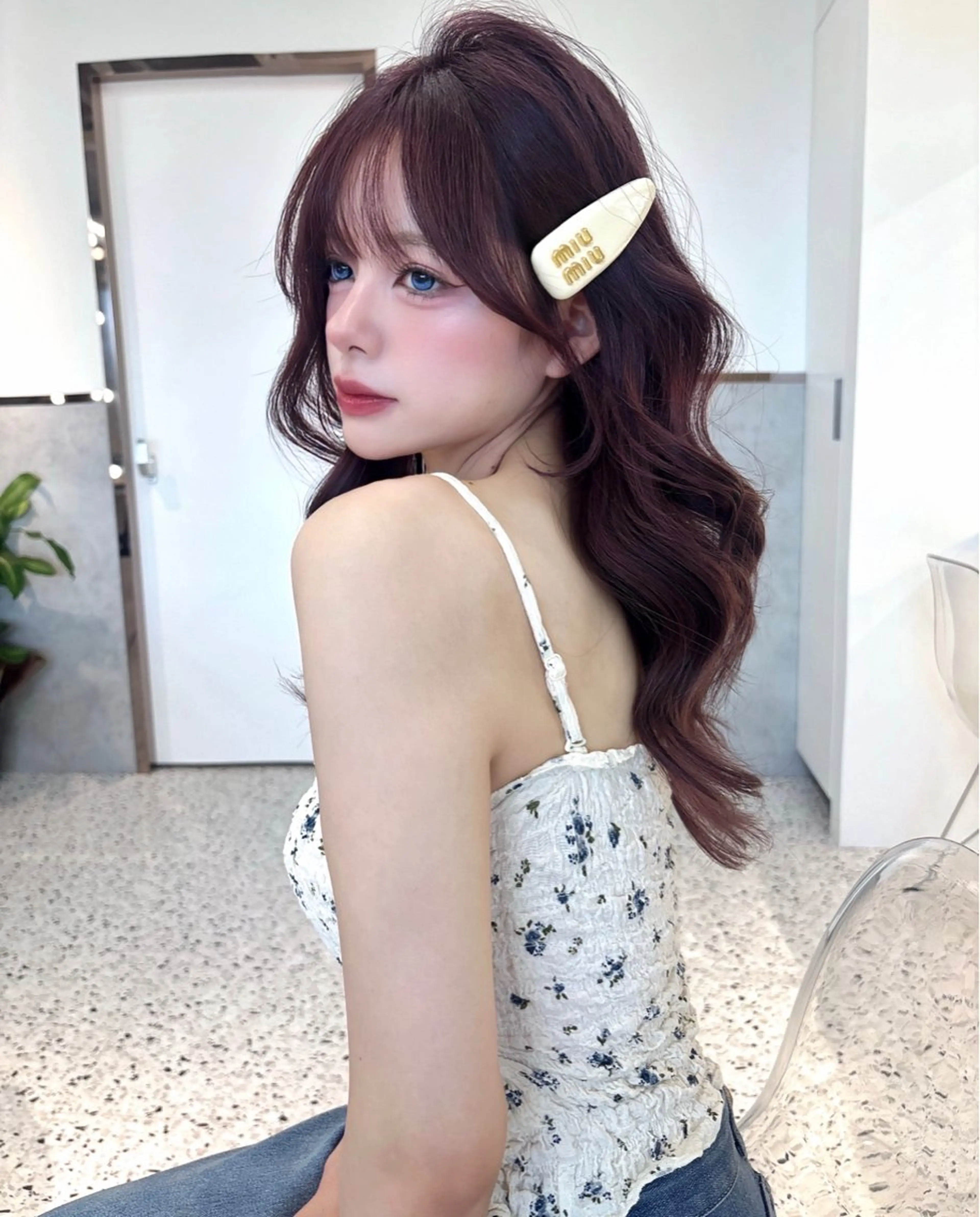 ミディアム ヘアカラー トリートメント rina／ベージュ ワンホン/韓国ヘアのヘアスタイル