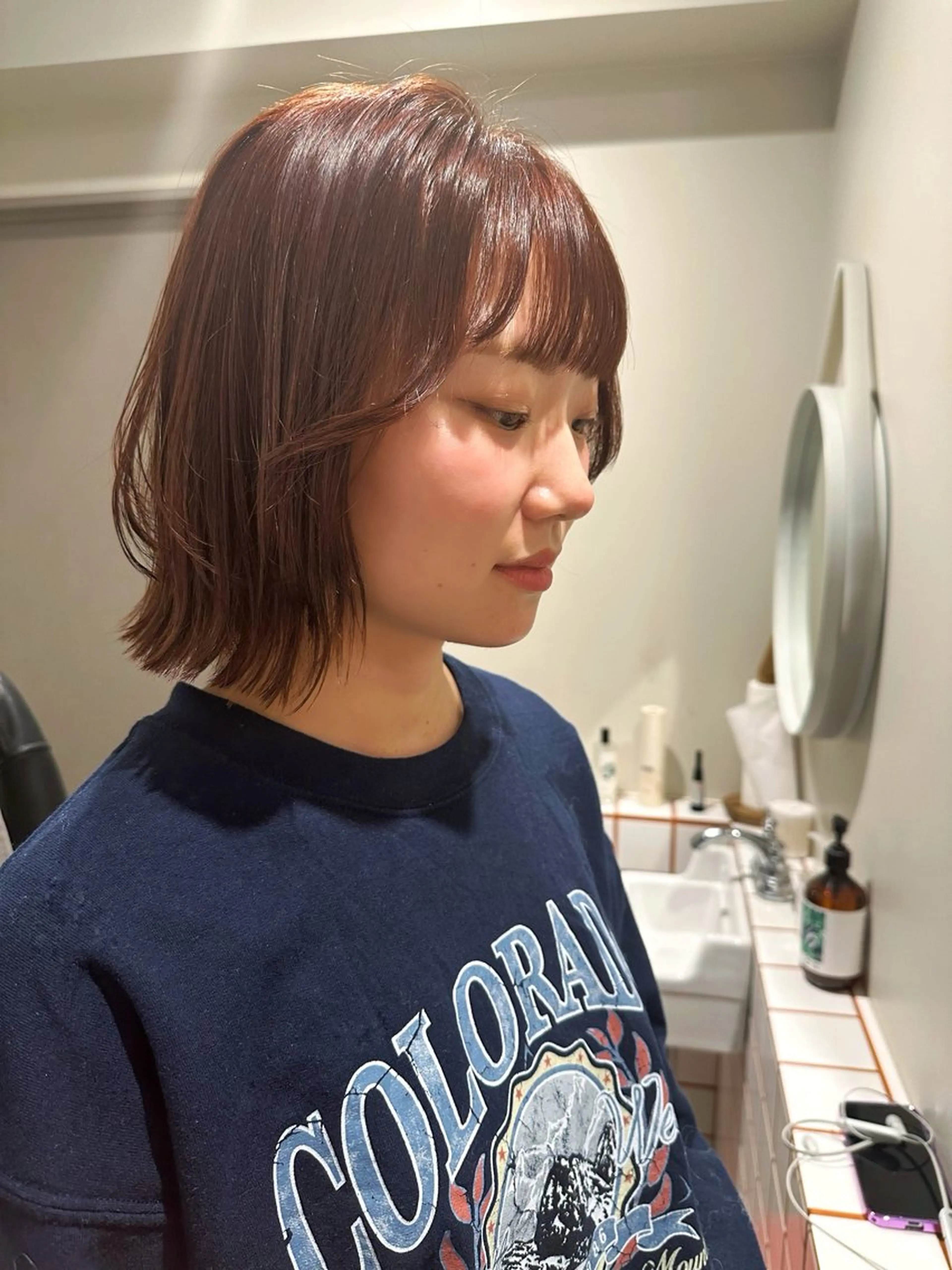 ショート カラー カット ヘアカラー トリートメント hibiki/セット /透明感カラーのヘアスタイル