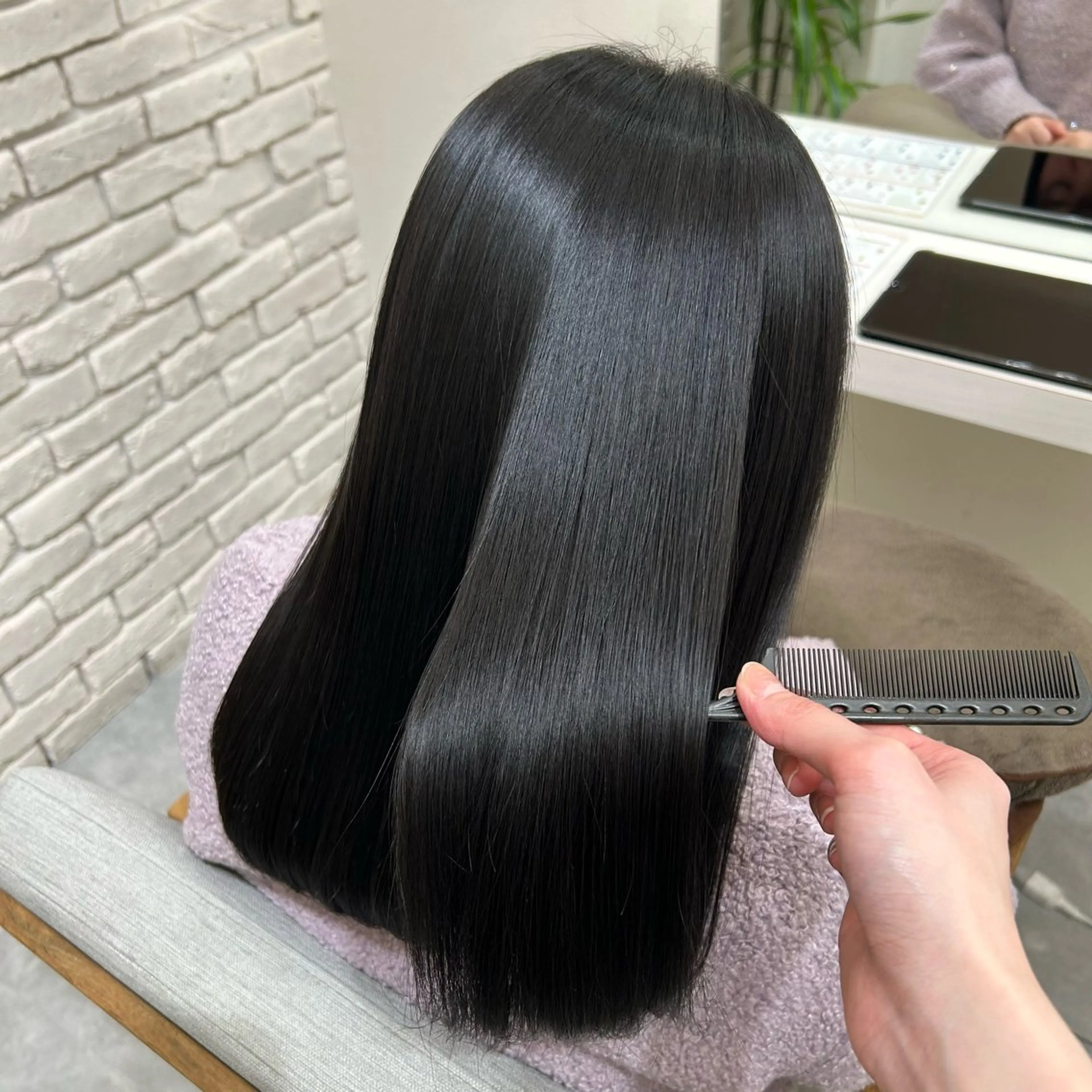 ミディアム 髪質改善 縮毛矯正 トリートメント カット トリートメント 髪質改善&ヘアケア /菊池琉那のヘアスタイル