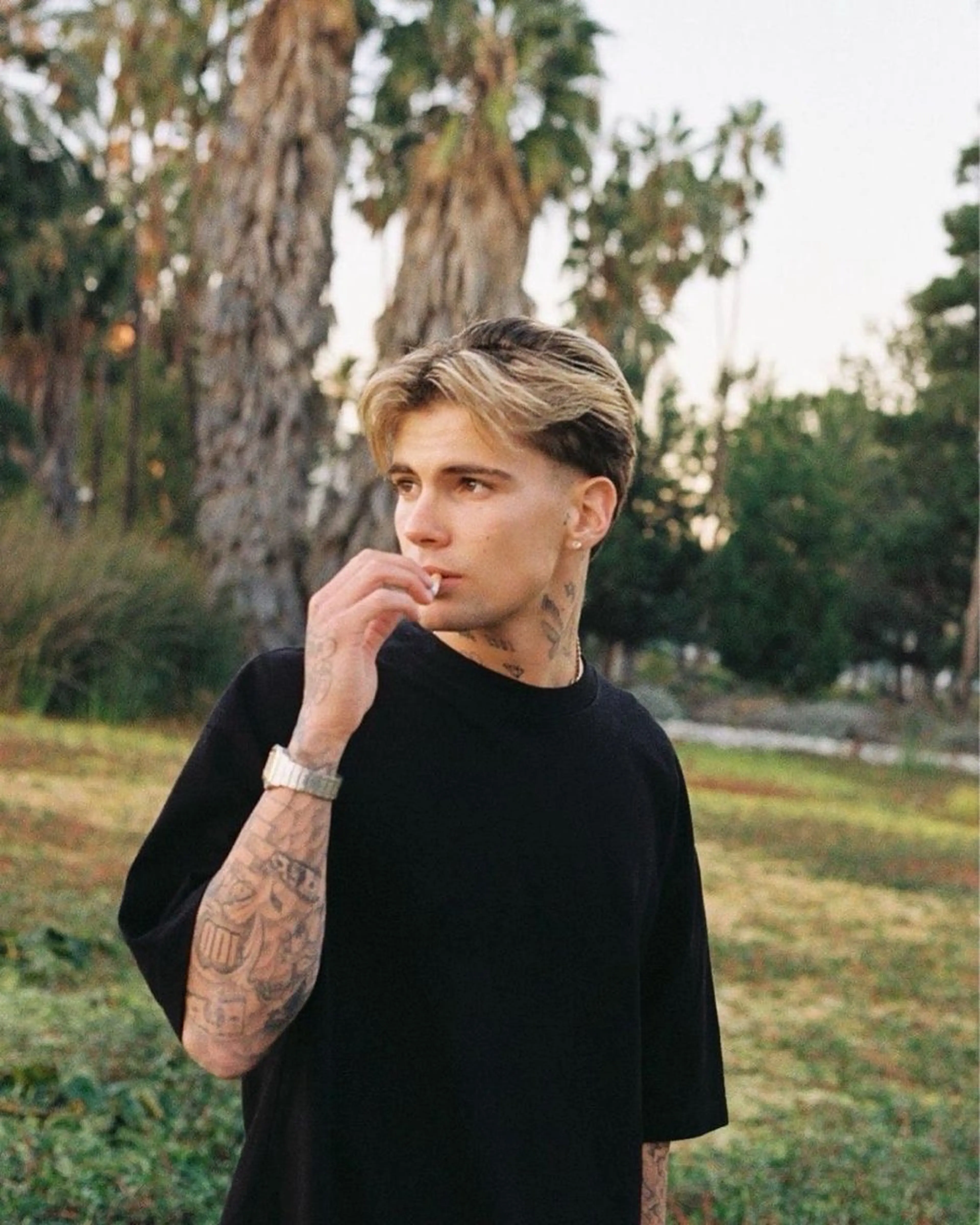 メンズ カット センターパート 田形清流のヘアスタイル