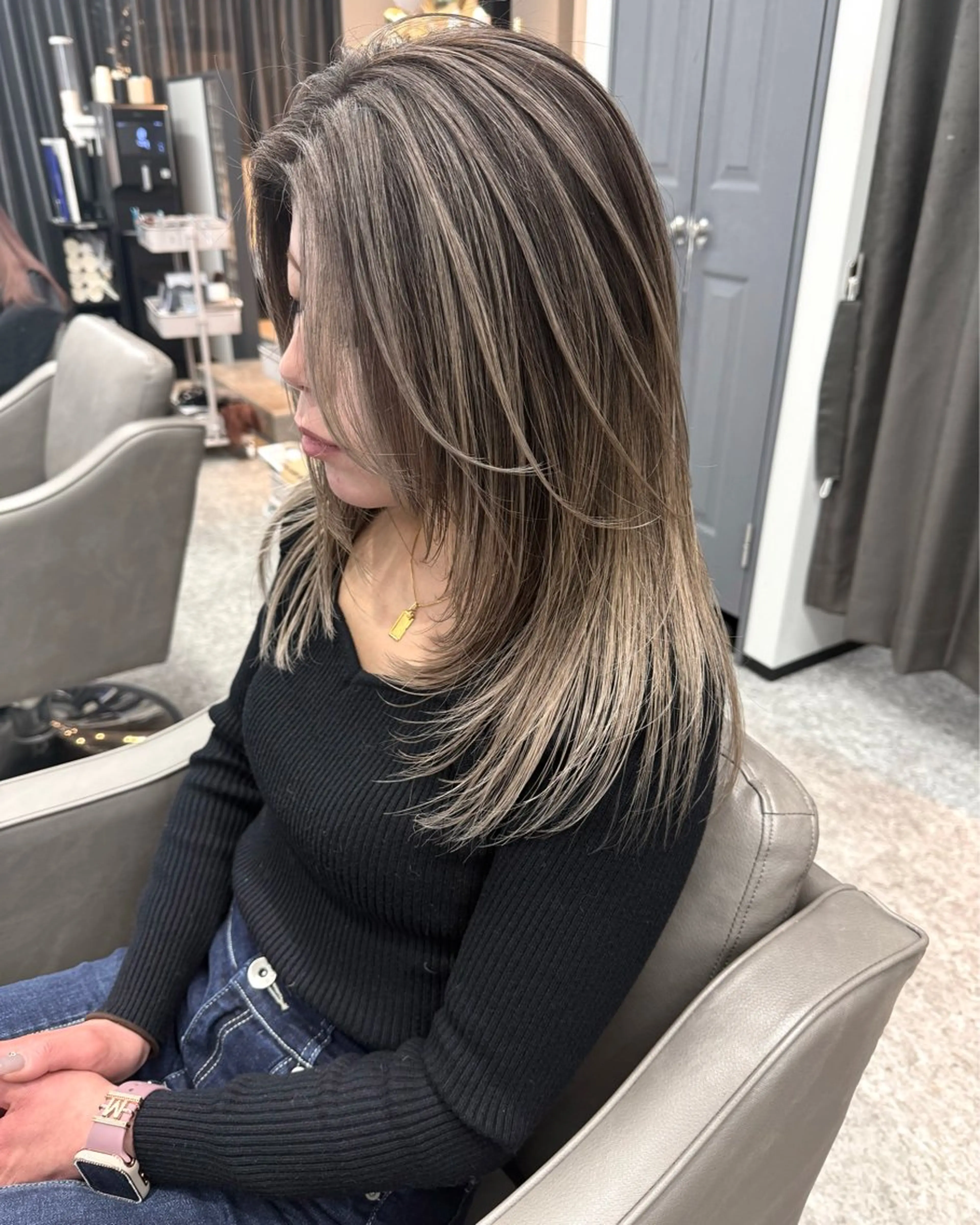 セミロング カラー カット ヘアカラー トリートメント 奥山義進/大宮 /ダブルカラーのヘアスタイル