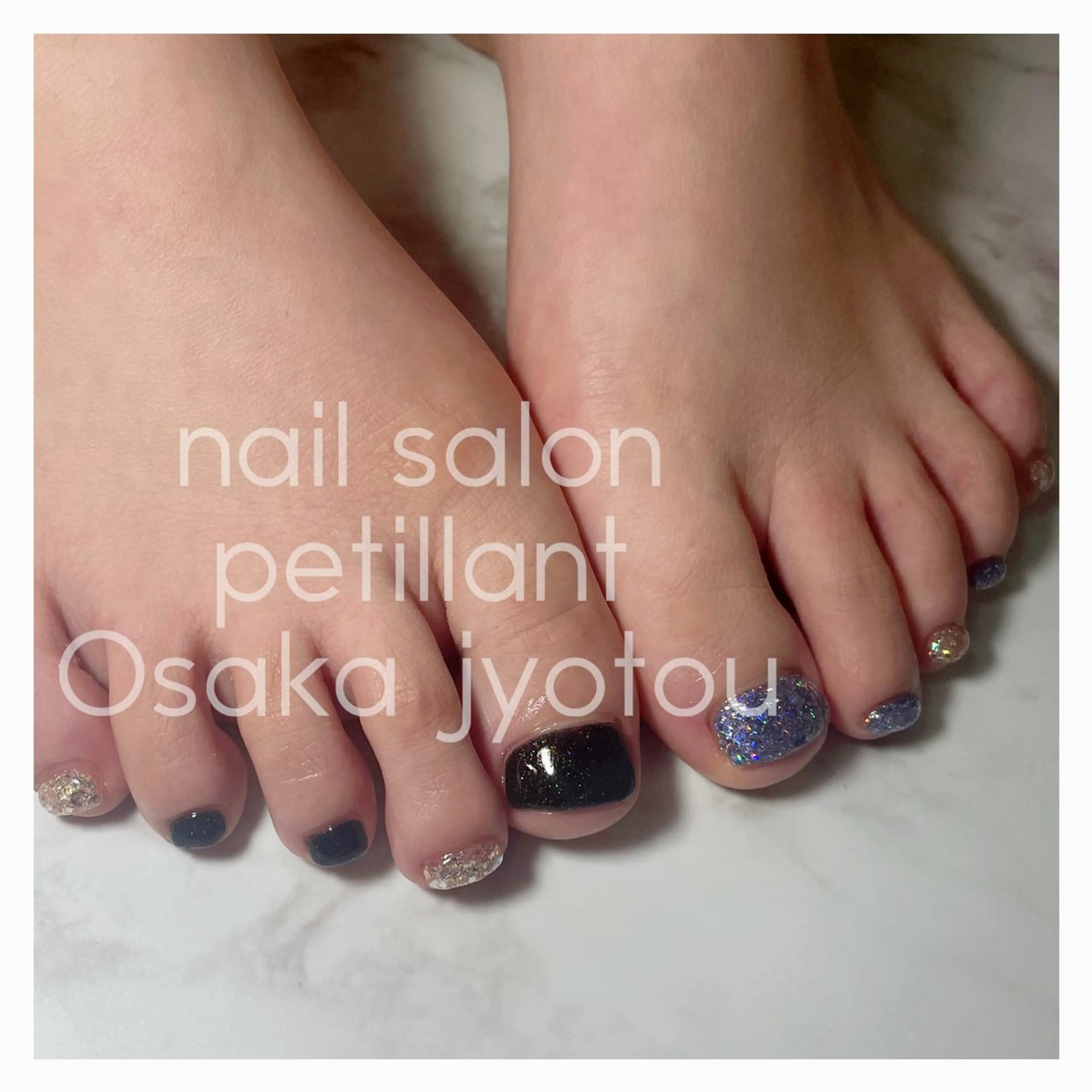 ネイル フットネイル ラメ(グリッター) nail salon petillantのネイルデザイン