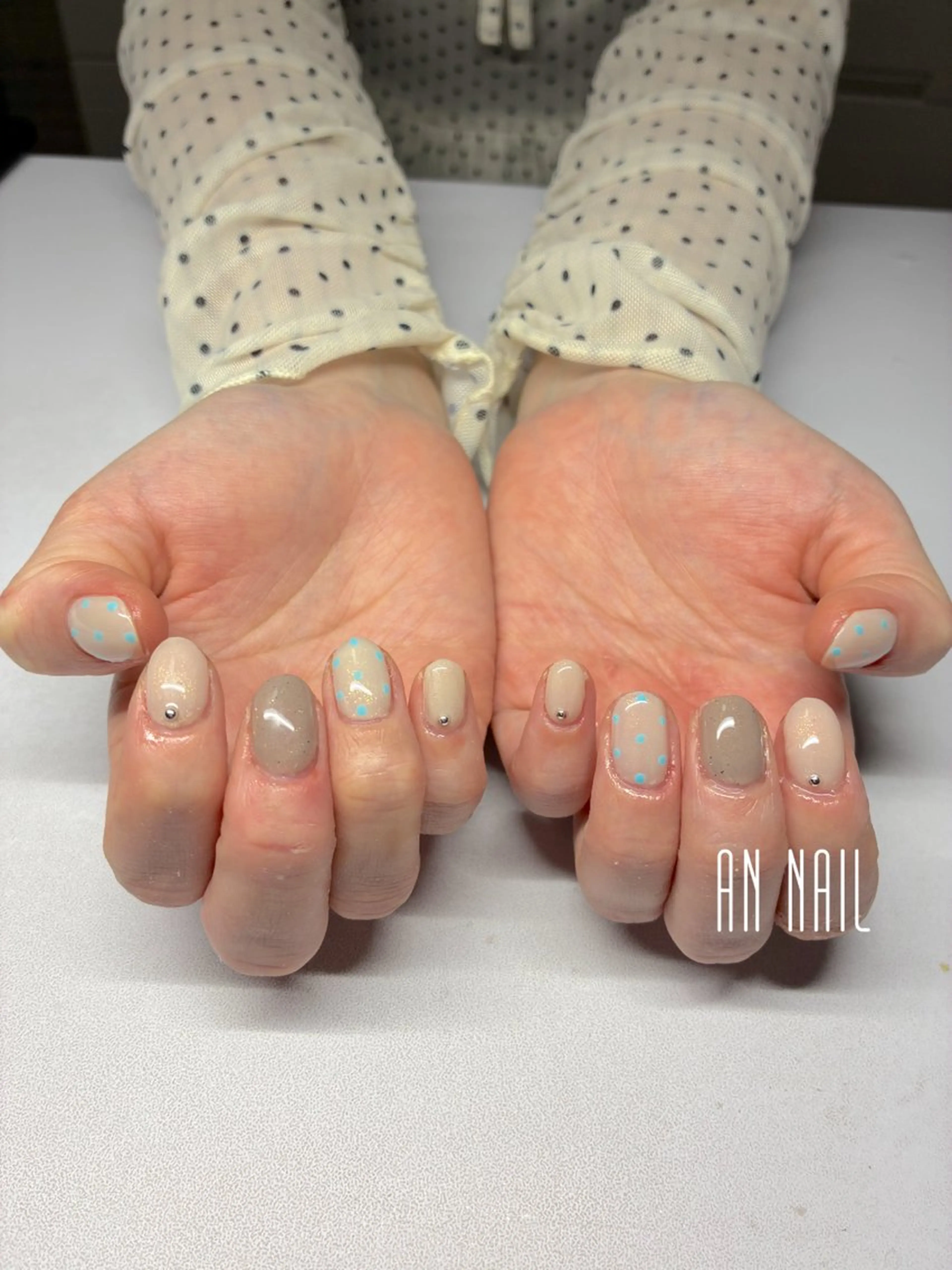 ネイル ドット 春ネイル ハンドネイル AN Nailのネイルデザイン