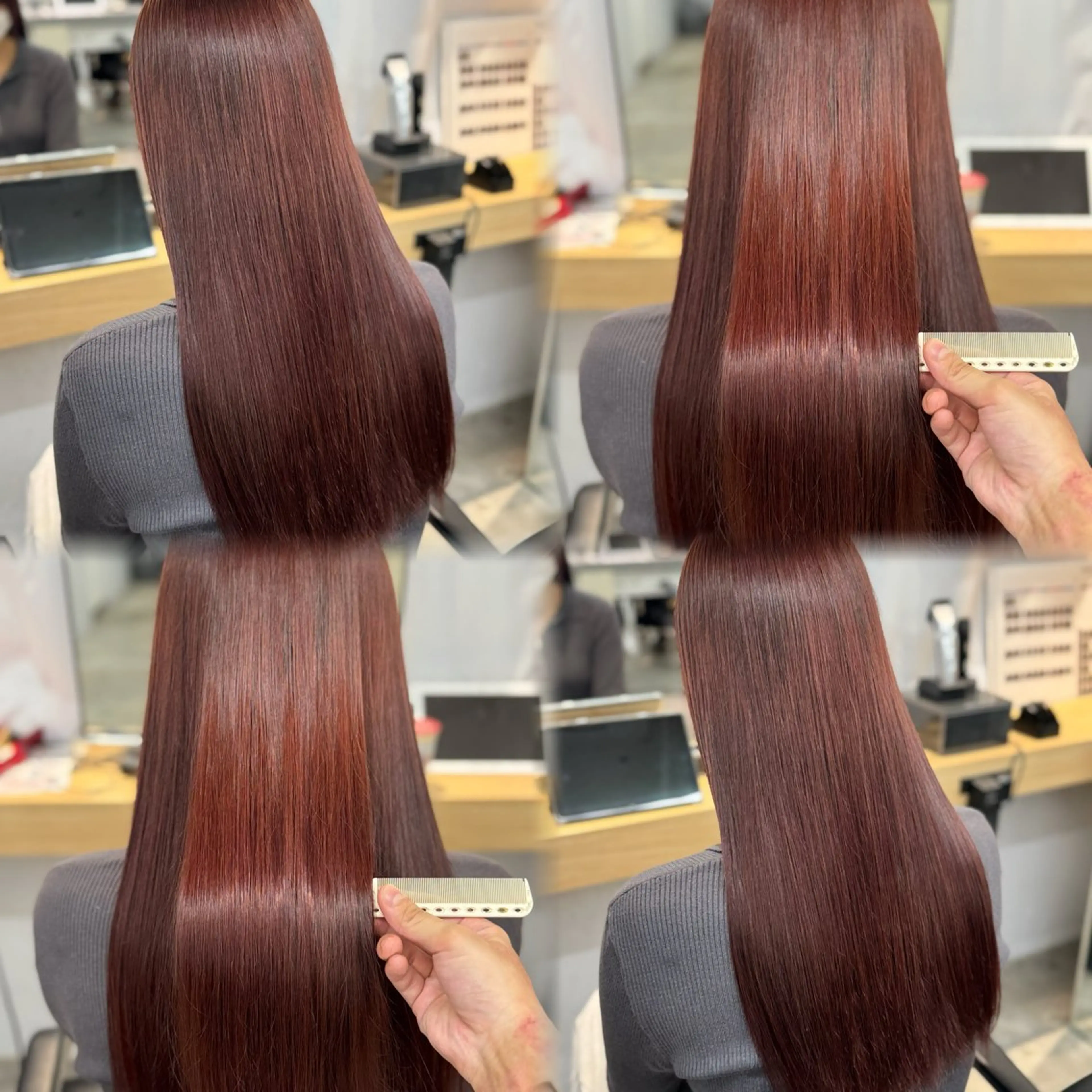 セミロング カット ヘアカラー leo/ロング／ レイヤーカット⛈️のヘアスタイル