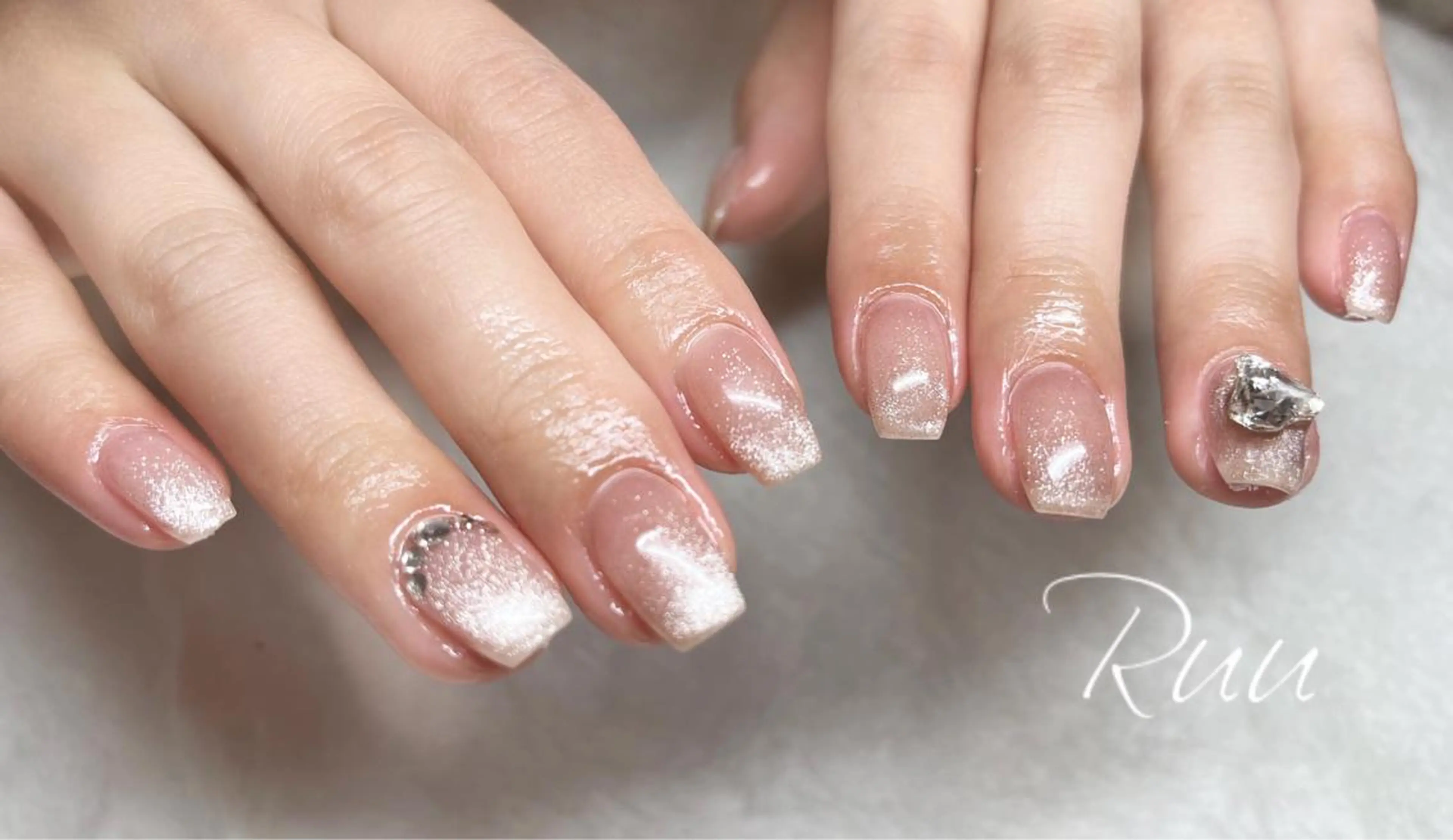 ネイル アートネイル フットネイル フレンチネイル キラキラネイル 韓国ネイル Nail salon Ruuのネイルデザイン