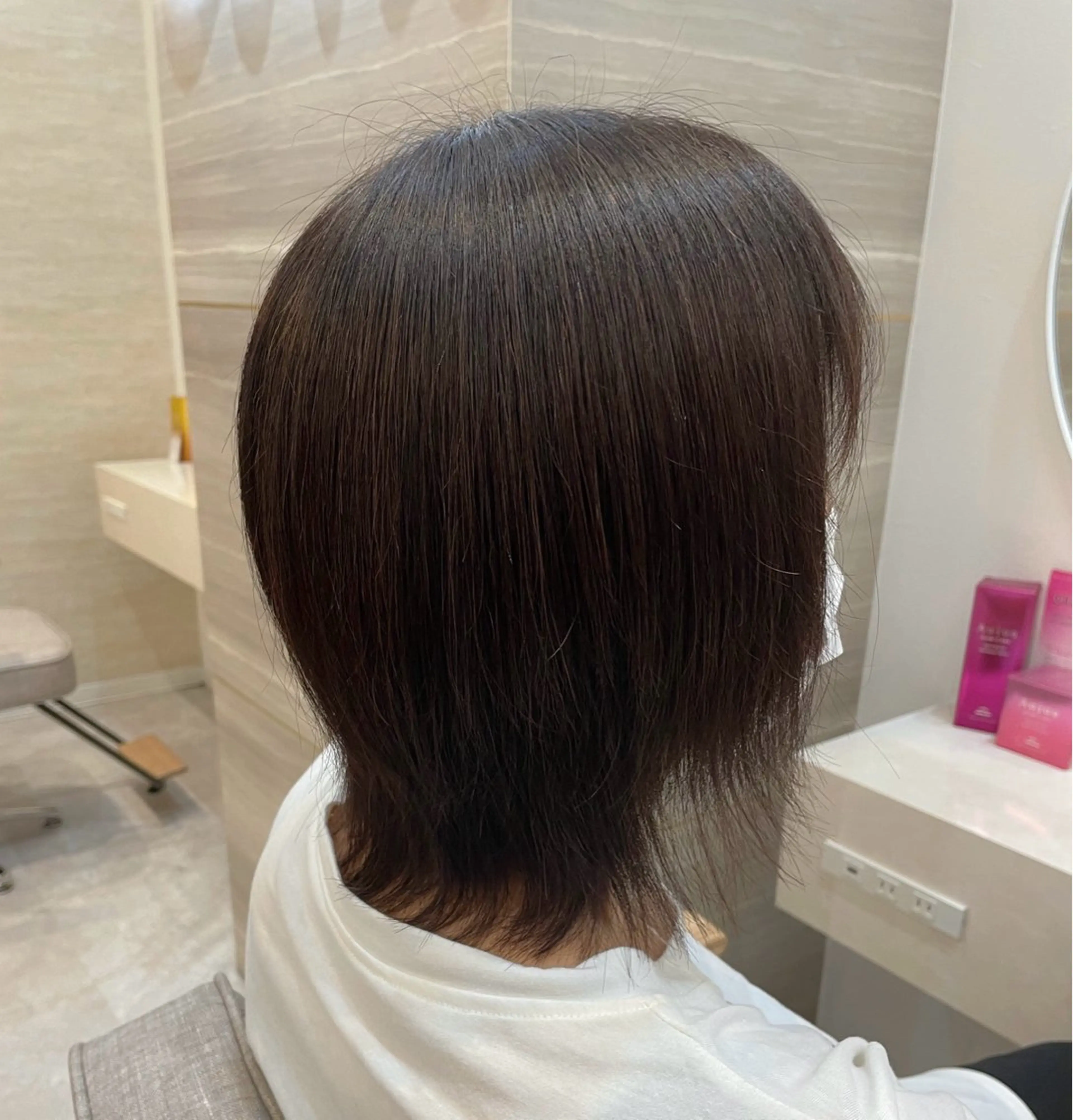 ショート カラー ヘアカラー トリートメント NANA🍊/熊谷 /縮毛矯正/髪質改善のヘアスタイル