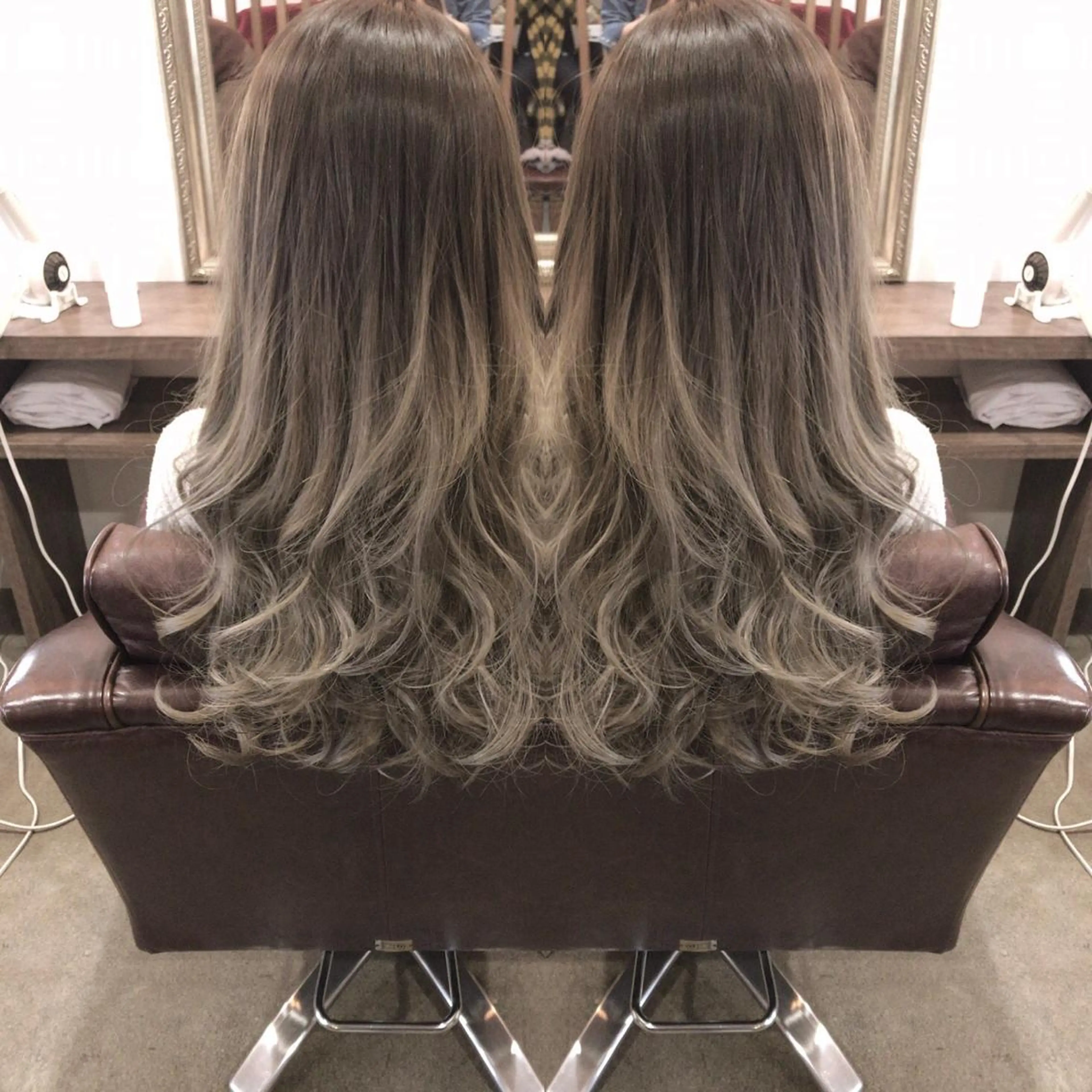 ロング カラー レイヤーカット匠 イソザキノリユキのヘアスタイル