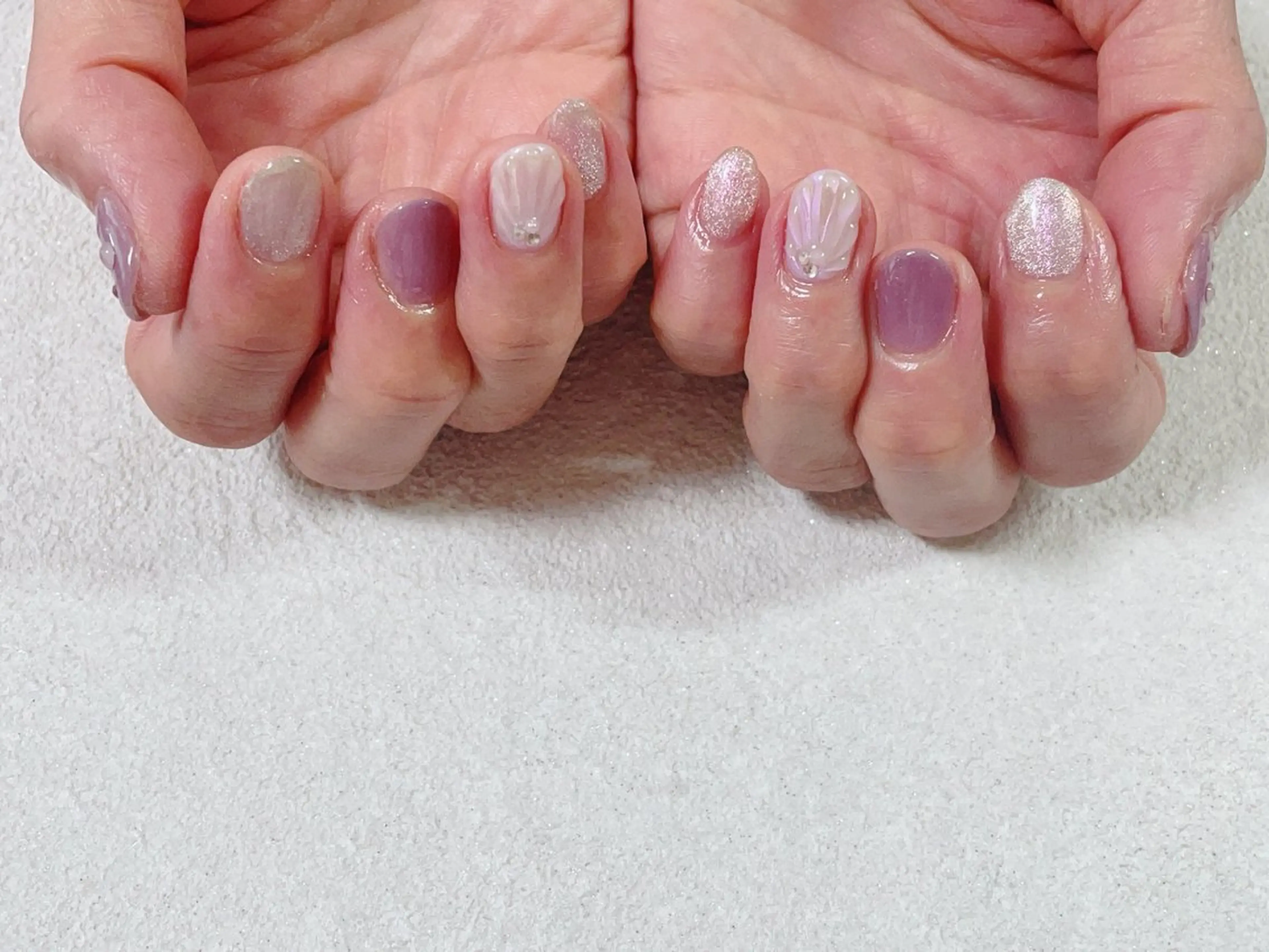 ネイル オーロラネイル フラワーネイル フットネイル フレンチネイル ジェルネイル ハンドネイル kikinail 溝の口のネイルデザイン