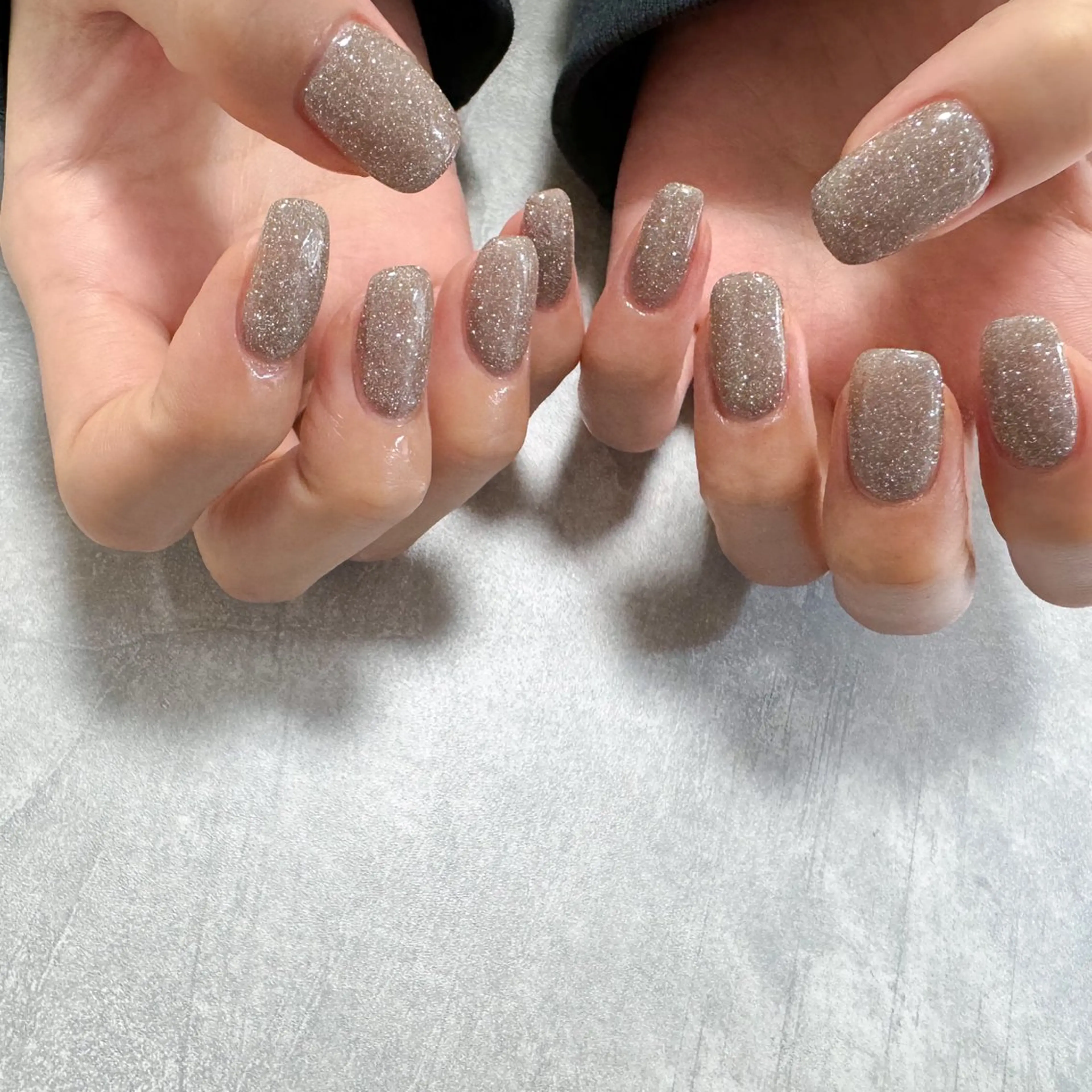 ネイル フラッシュネイル キラキラネイル シンプルネイル スクエアネイル 夏ネイル ハンドネイル pointillé .ayaのネイルデザイン