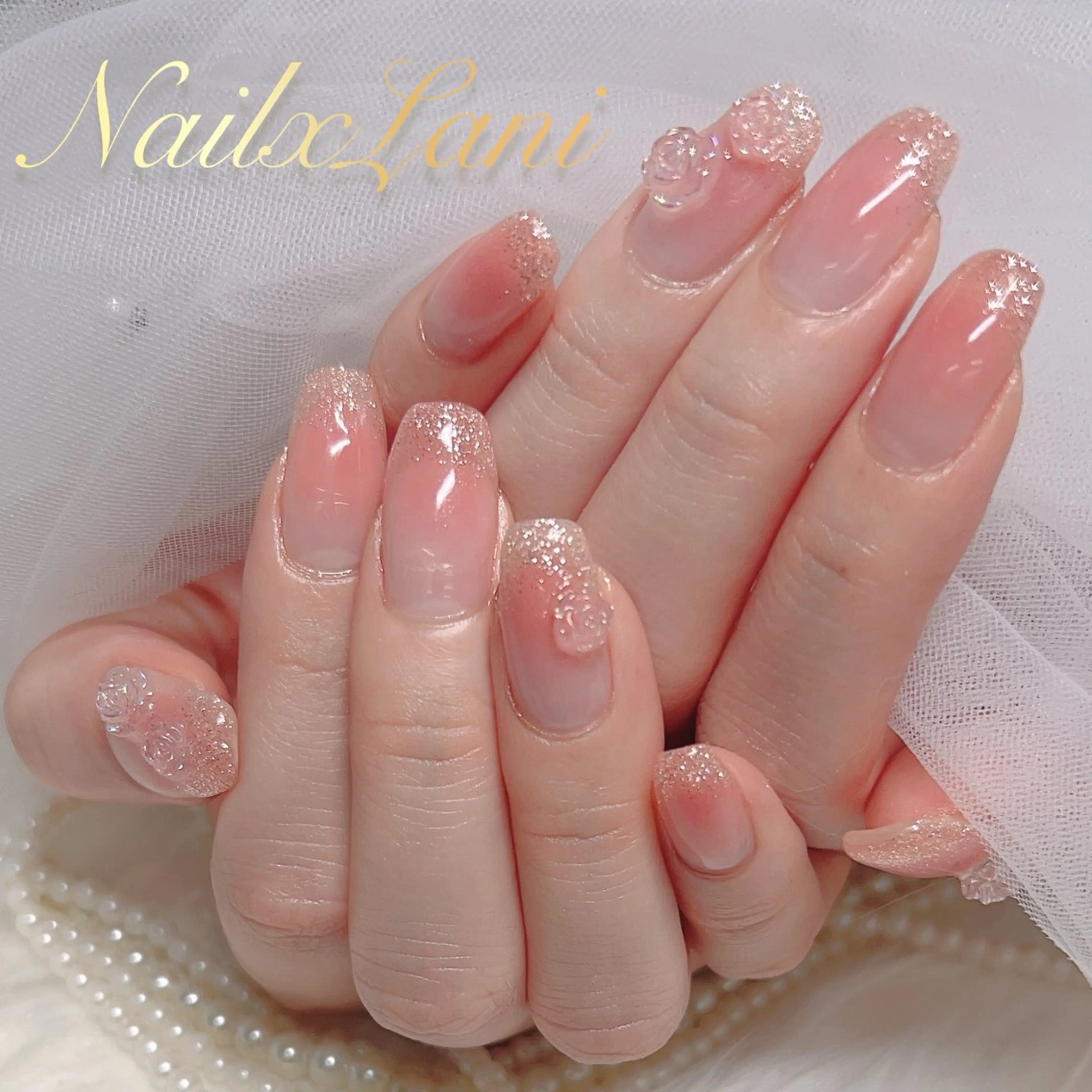 ネイル フットネイル ジェルネイル マグネットネイル パラジェル ネイルチップ Nail×Lani 深爪矯正対応◎のネイルデザイン
