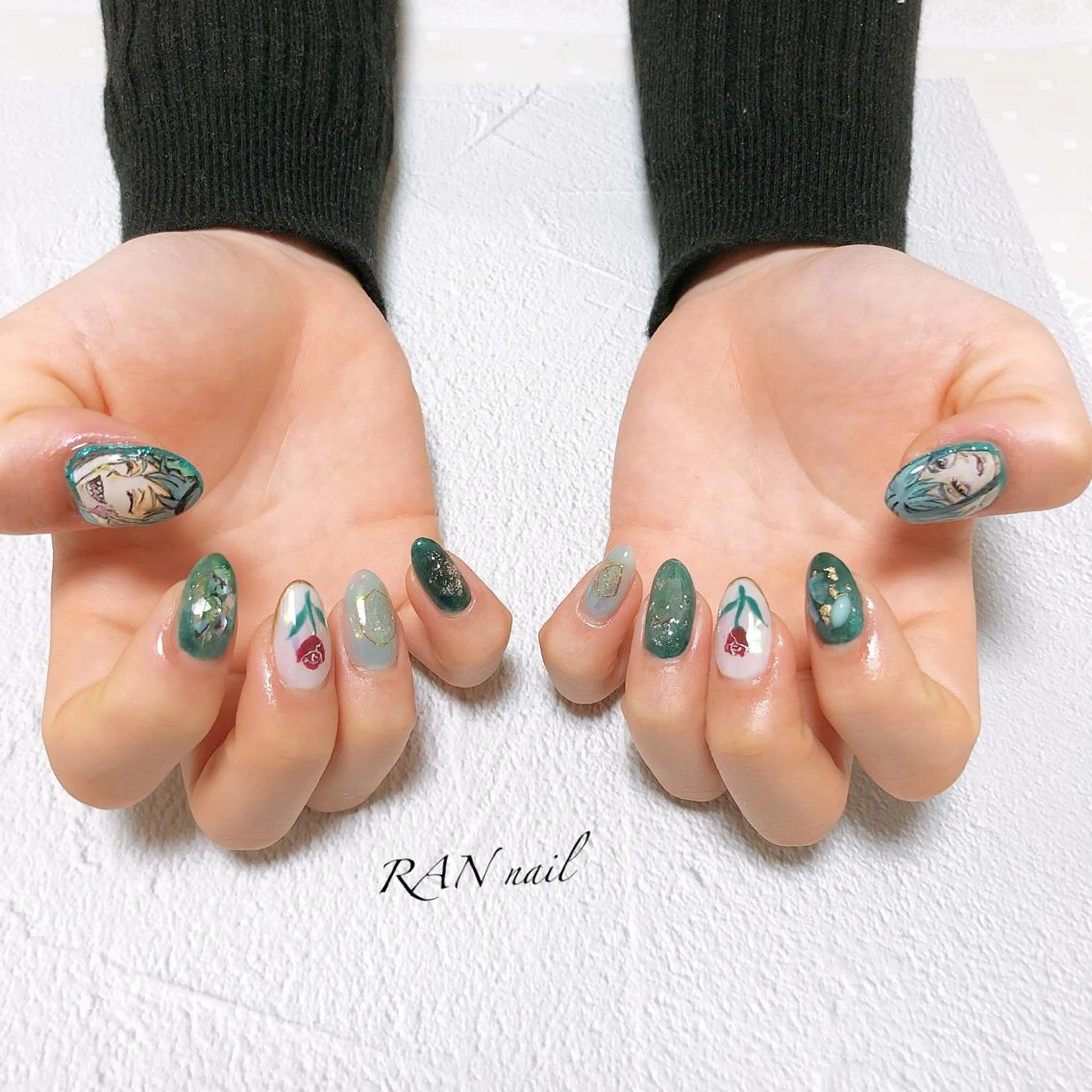 ネイル ニュアンスネイル 冬ネイル ハンドネイル フットネイル RAN nailのネイルデザイン