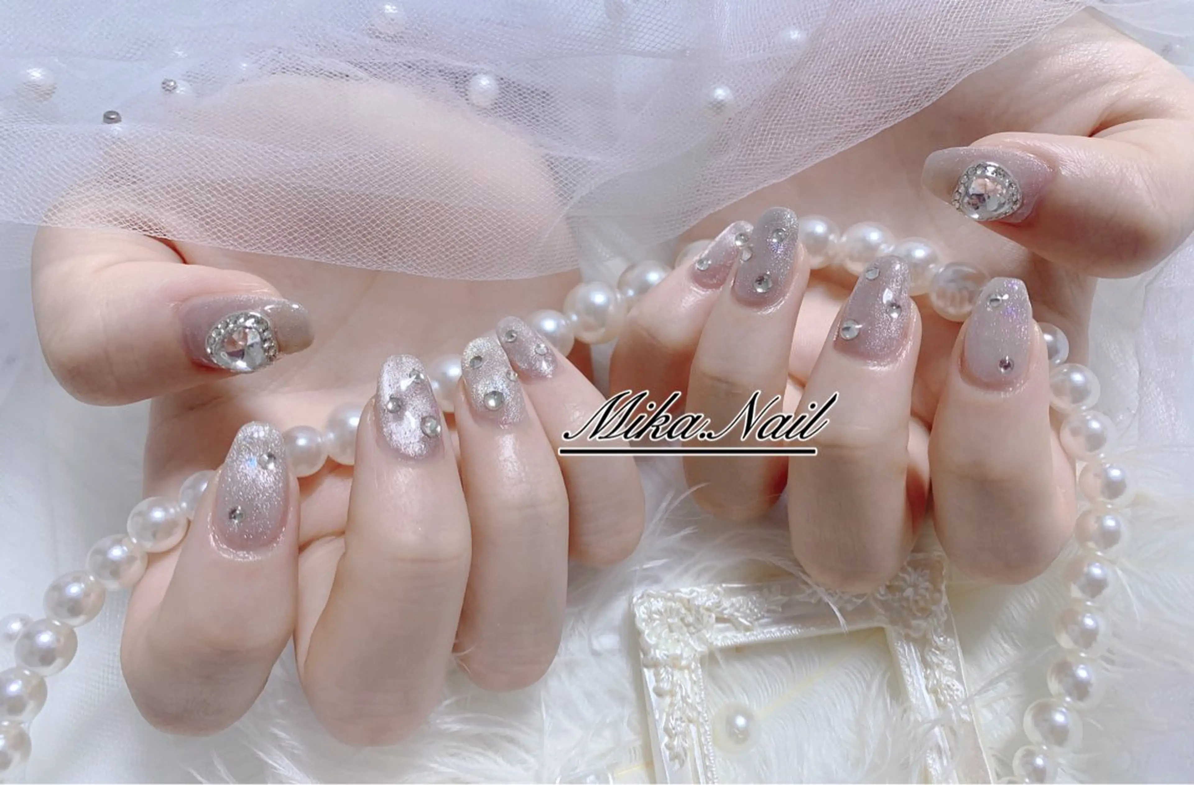 ネイル マグネットネイル 冬ネイル Mika Nailのネイルデザイン