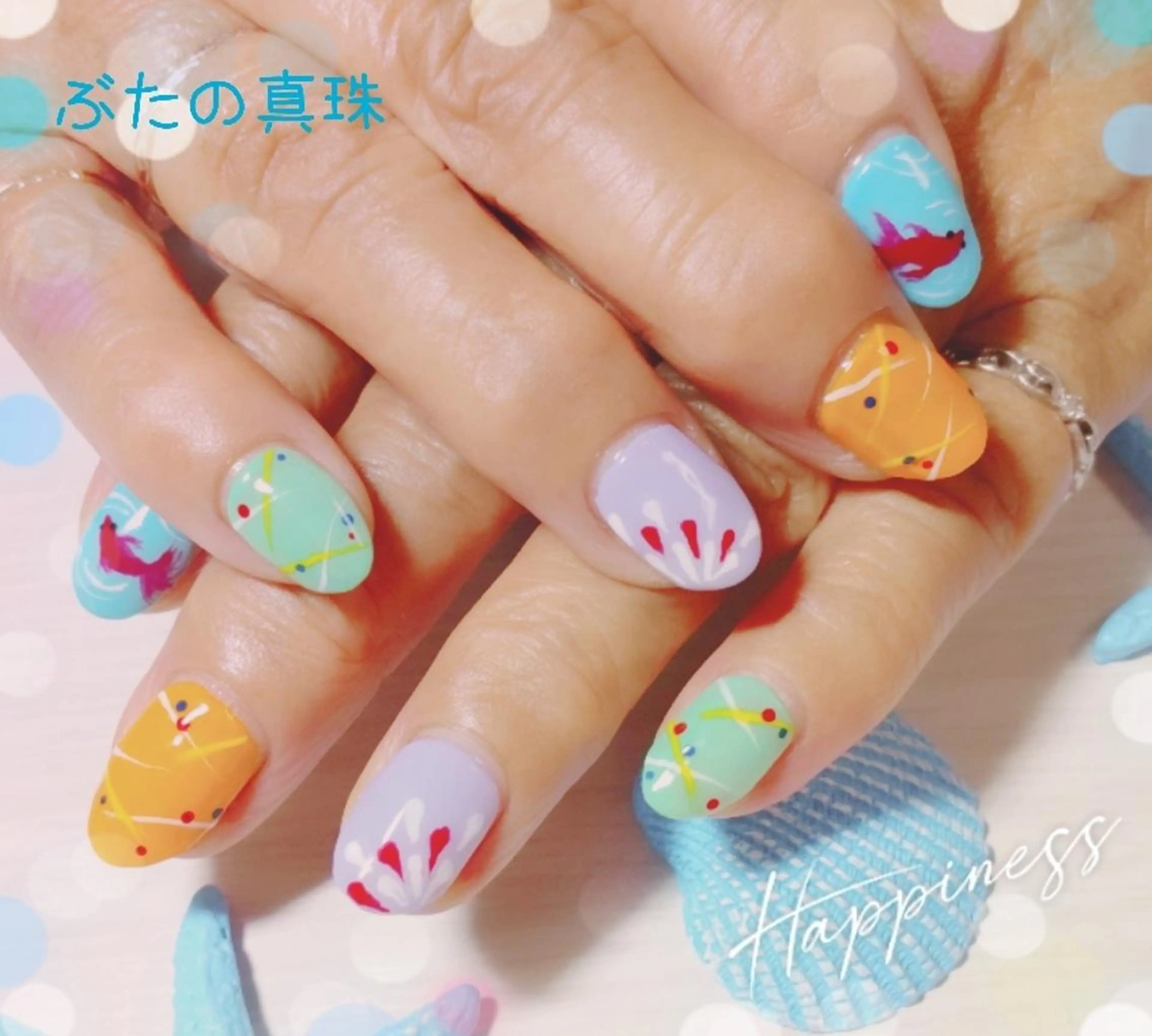 ネイル ハンドネイル 林 珠里のネイルデザイン