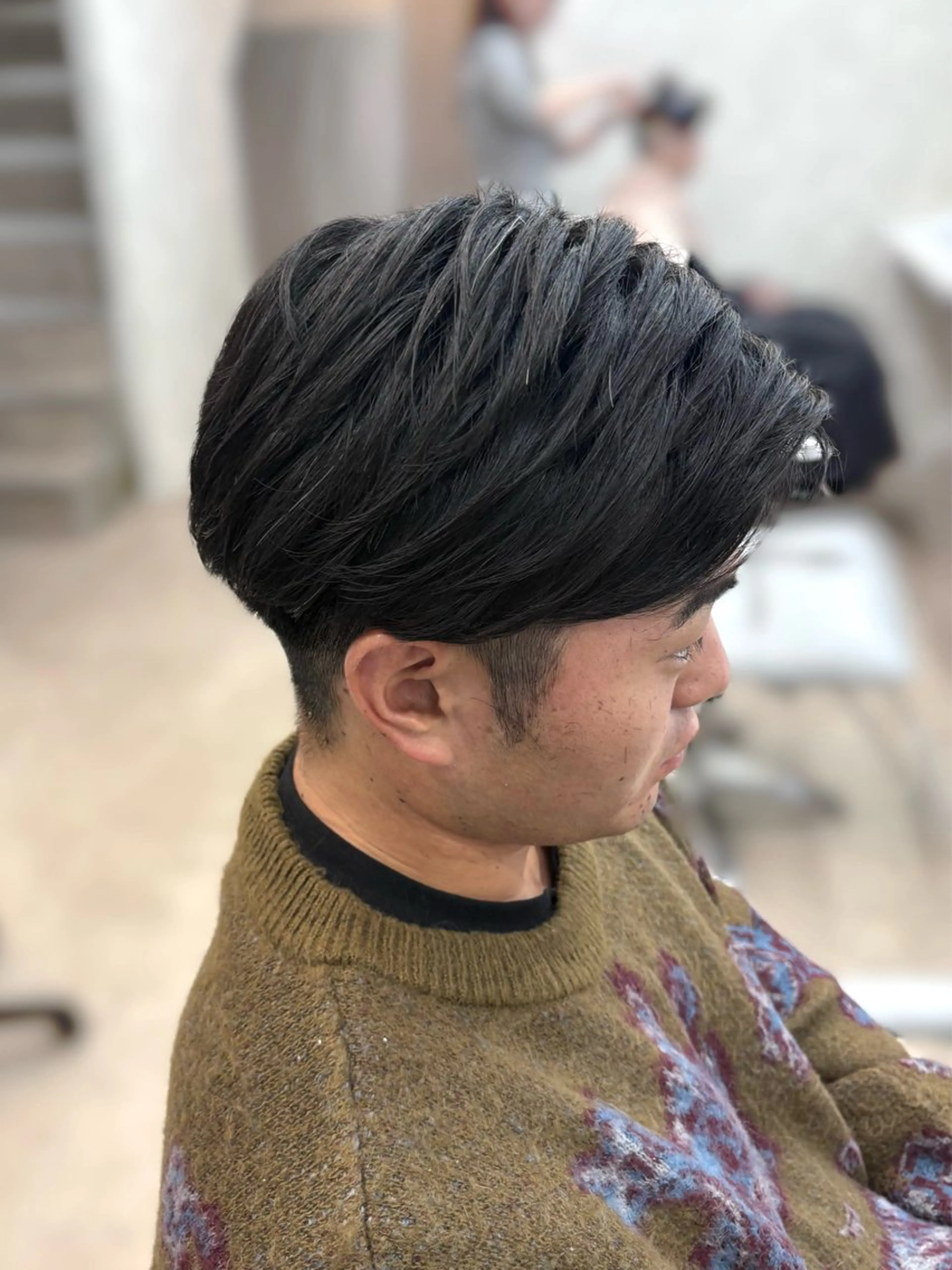 パーマ メンズ フェザーパーマ🦋 毛流れ🖤ayaneのヘアスタイル