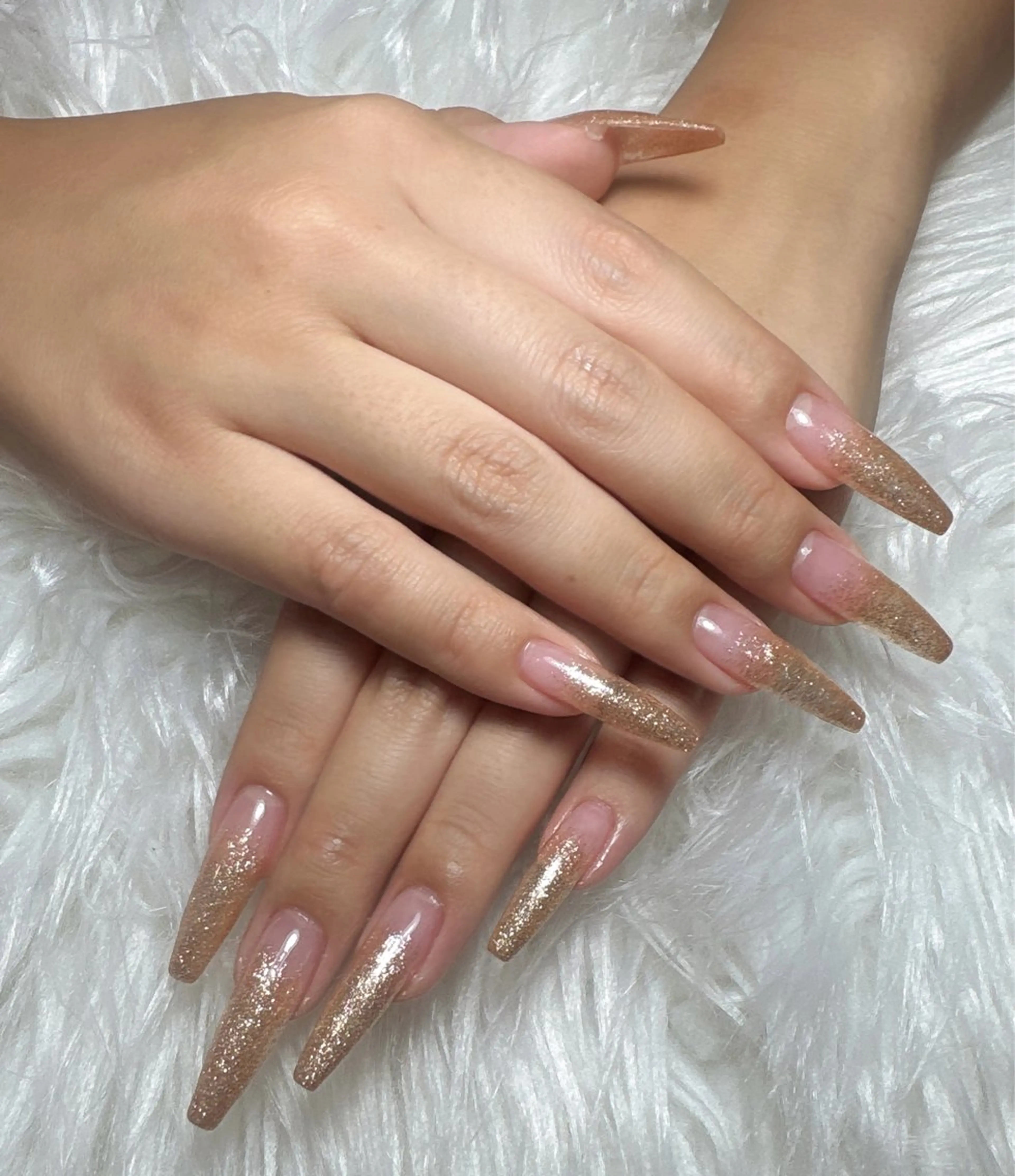 【チップ長さだし】ワンカラーorラメグラデー¥7990の写真