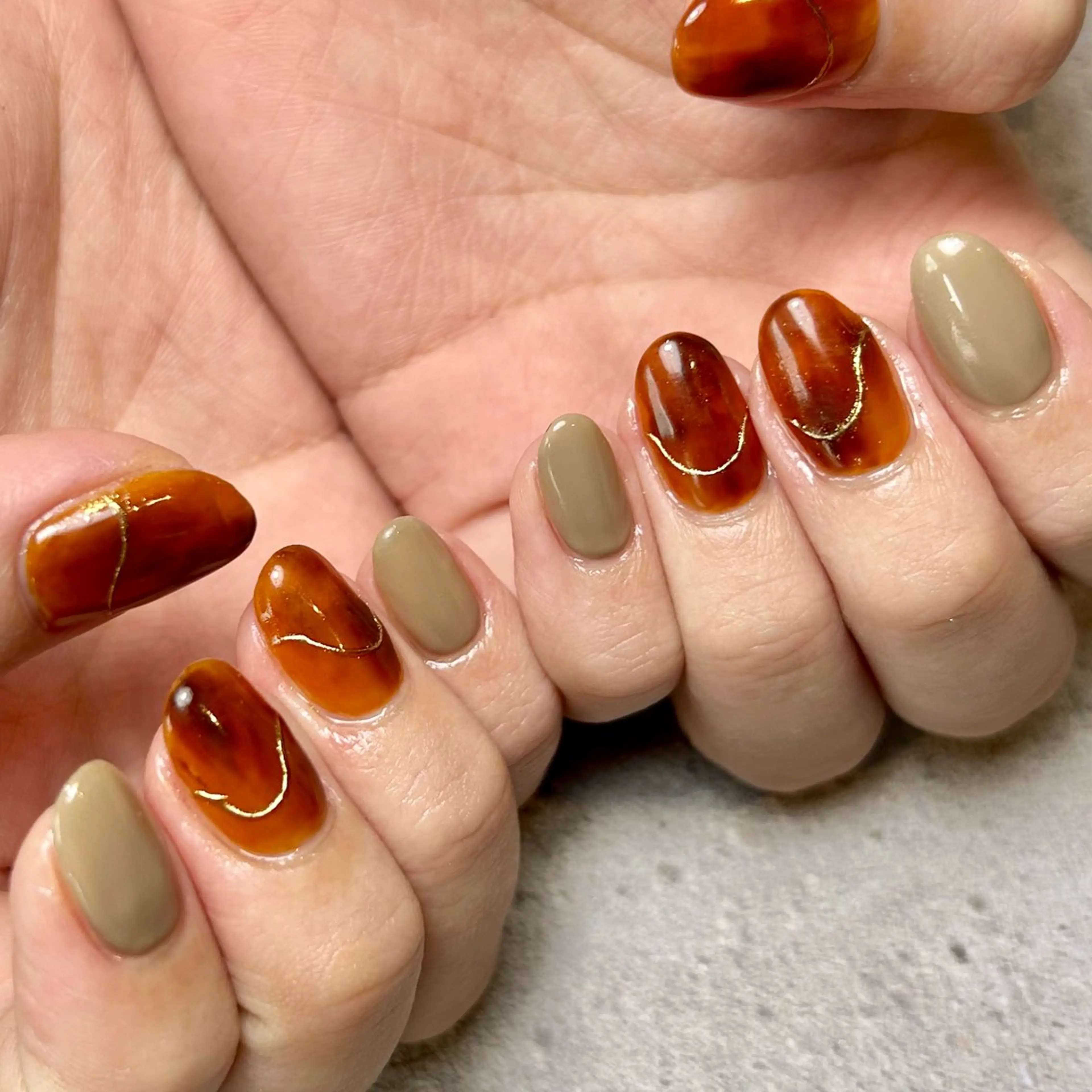 ネイル アートネイル べっ甲ネイル Reflection marikoのネイルデザイン