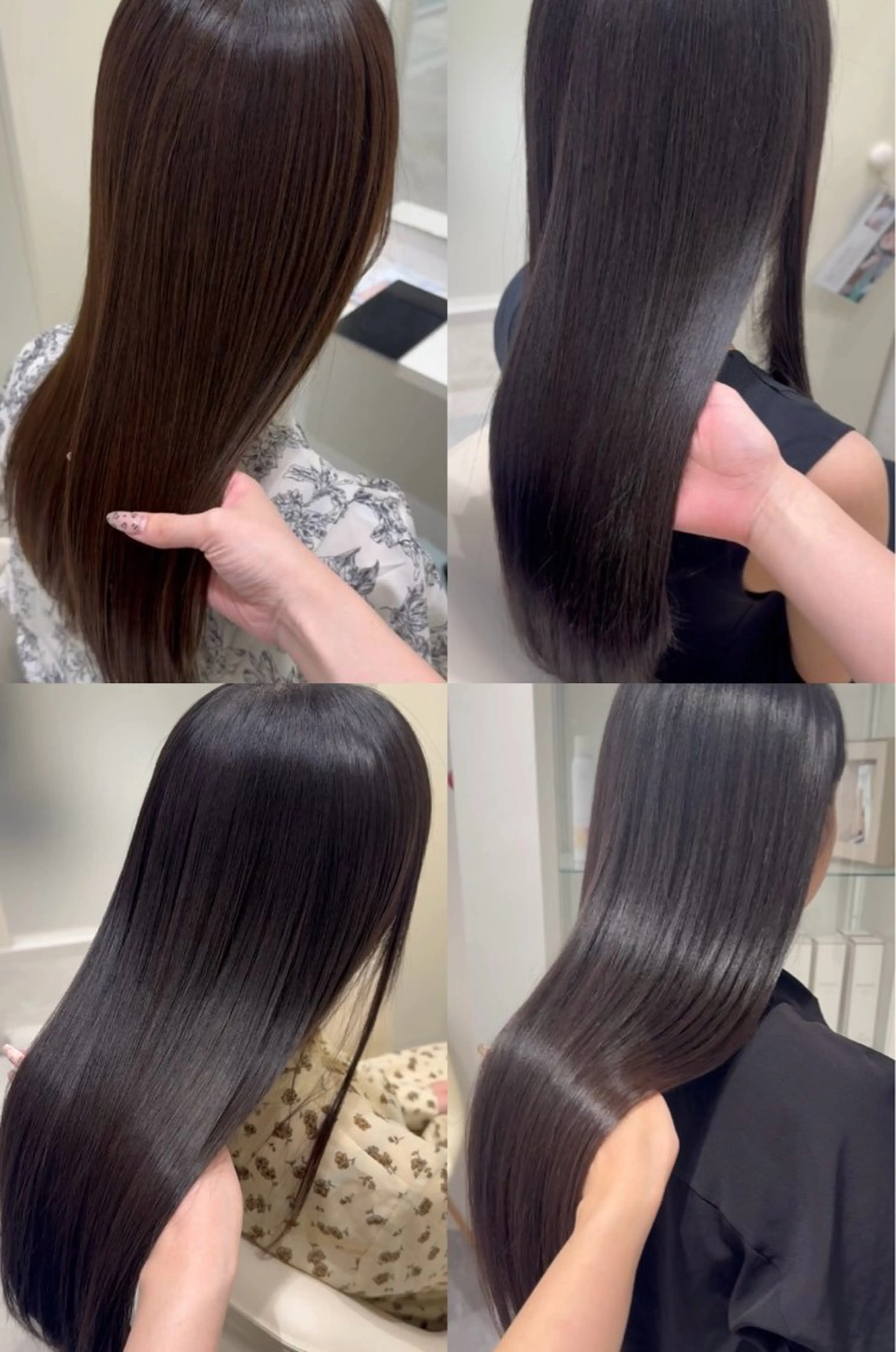 ロング カット ヘアカラー トリートメント 柔らかい透明感カラー 🎀maria🎀のヘアスタイル