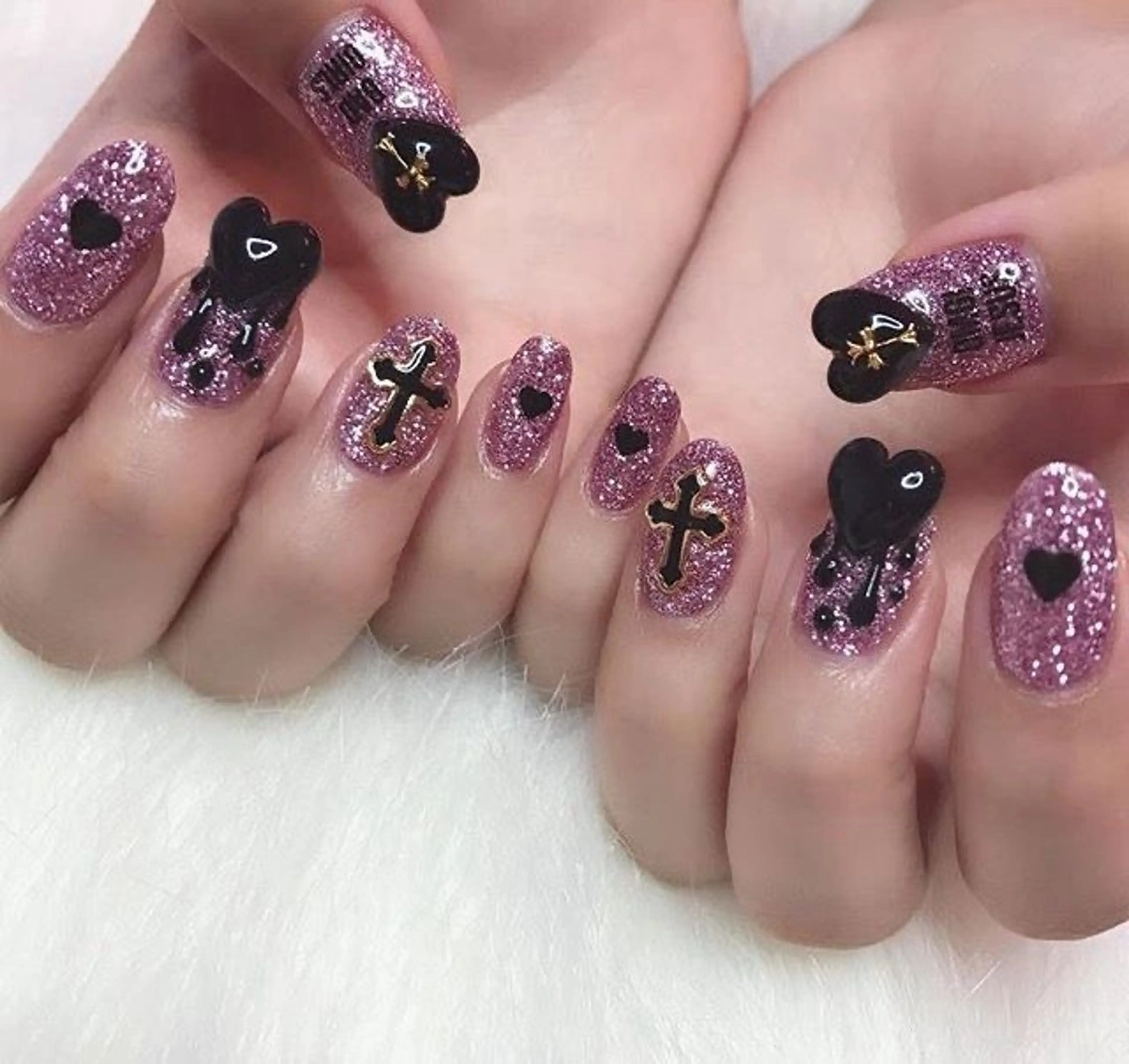 ネイル フレンチネイル ガラスフレンチ グラデーション マグネットネイル ミラーネイル Lee Nailsのネイルデザイン