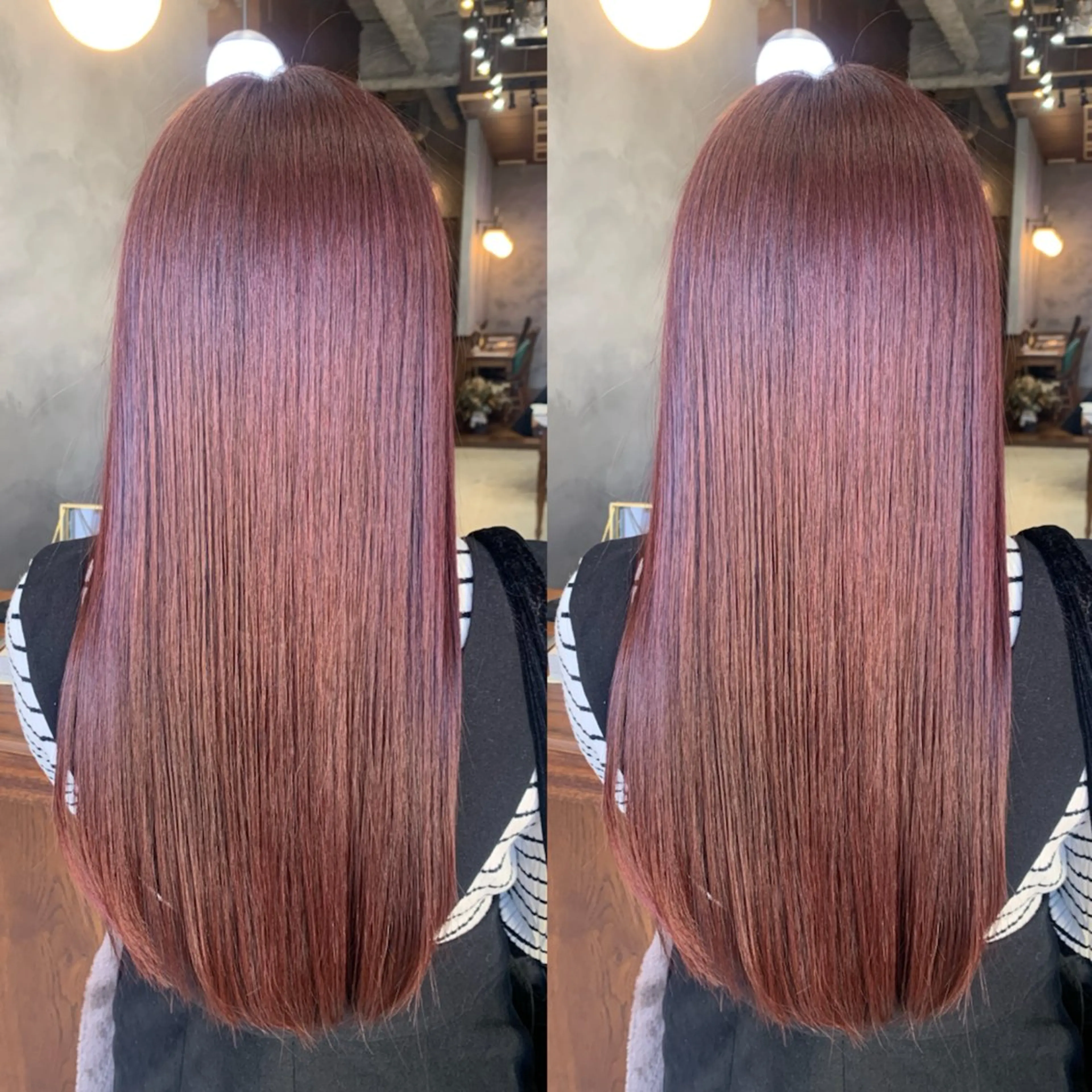 ロング ピンクブラウン 【sau.】 neneのヘアスタイル