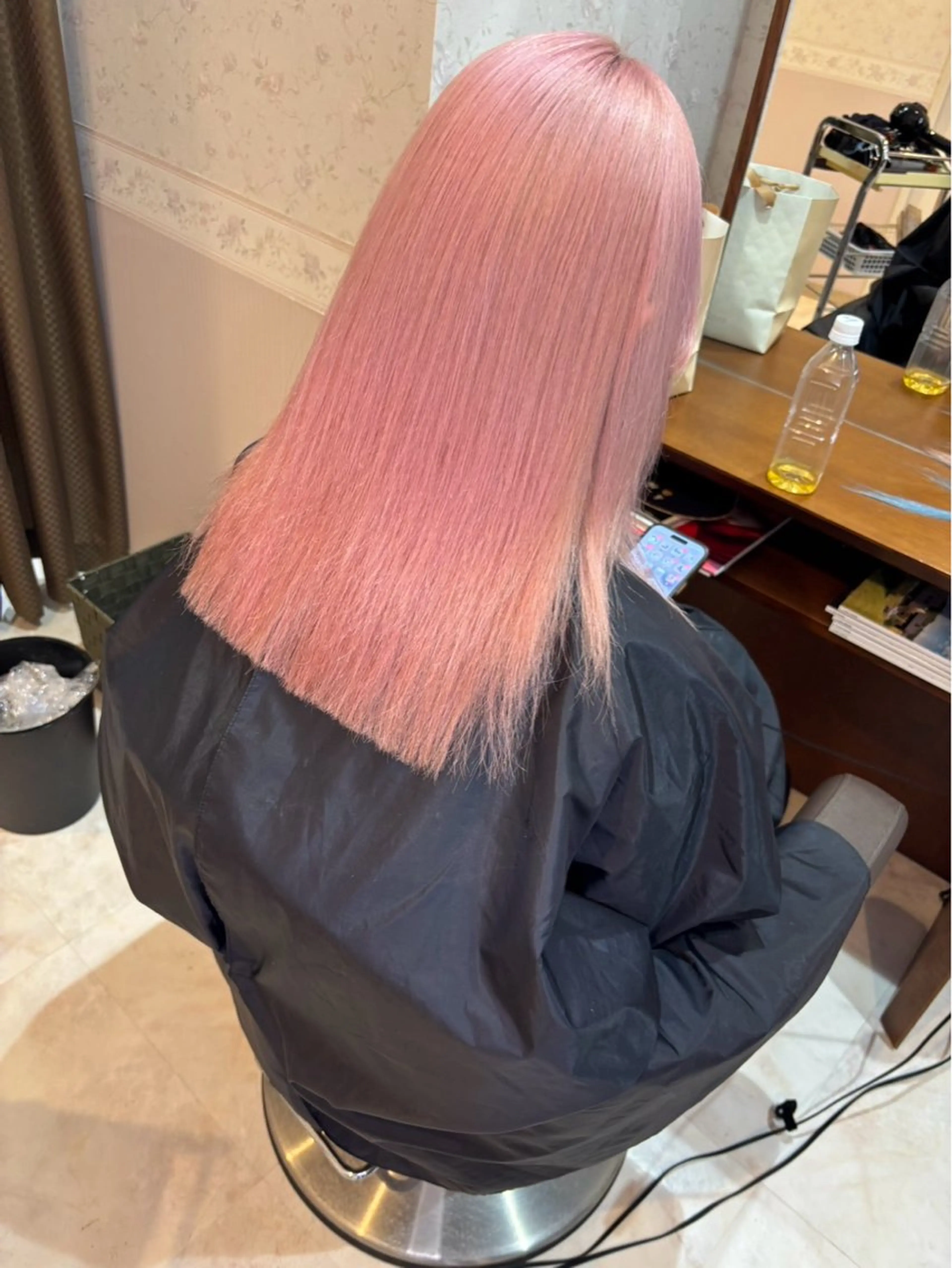 ミディアム カラー ベージュカラー ブリーチ 透明感カラー ダブルカラー ハイトーンカラー ヘアカラー ハイトーン ブリーチ azu/中庄駅前店のヘアスタイル