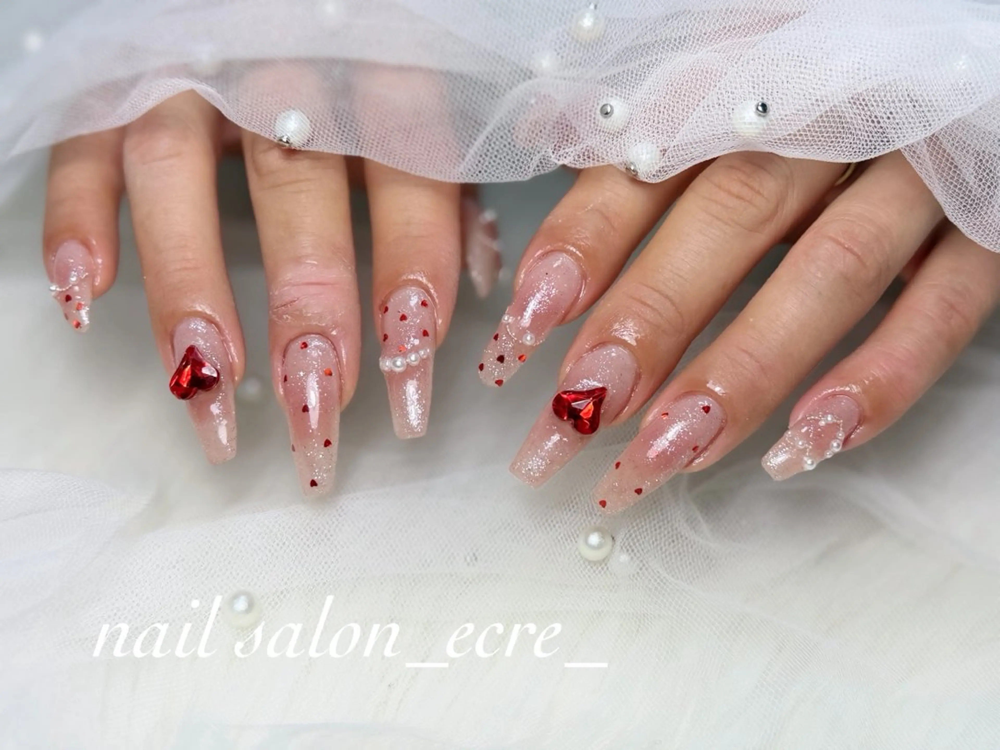 ネイル ワンホンネイル ハンドネイル フットネイル nail salon _ecre_のネイルデザイン