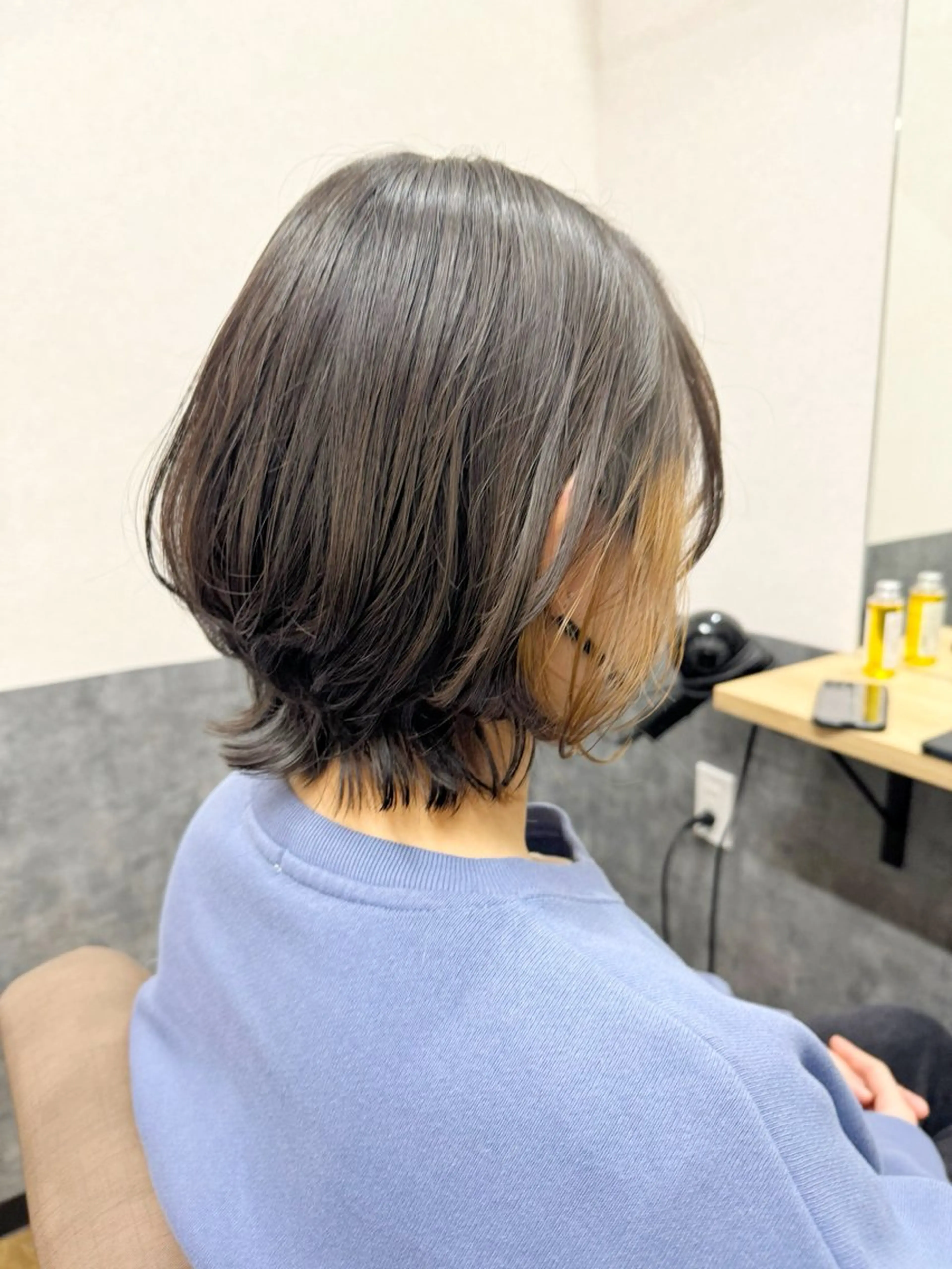 ミディアム ボブ ウルフカット メンズカット特化 今野のヘアスタイル