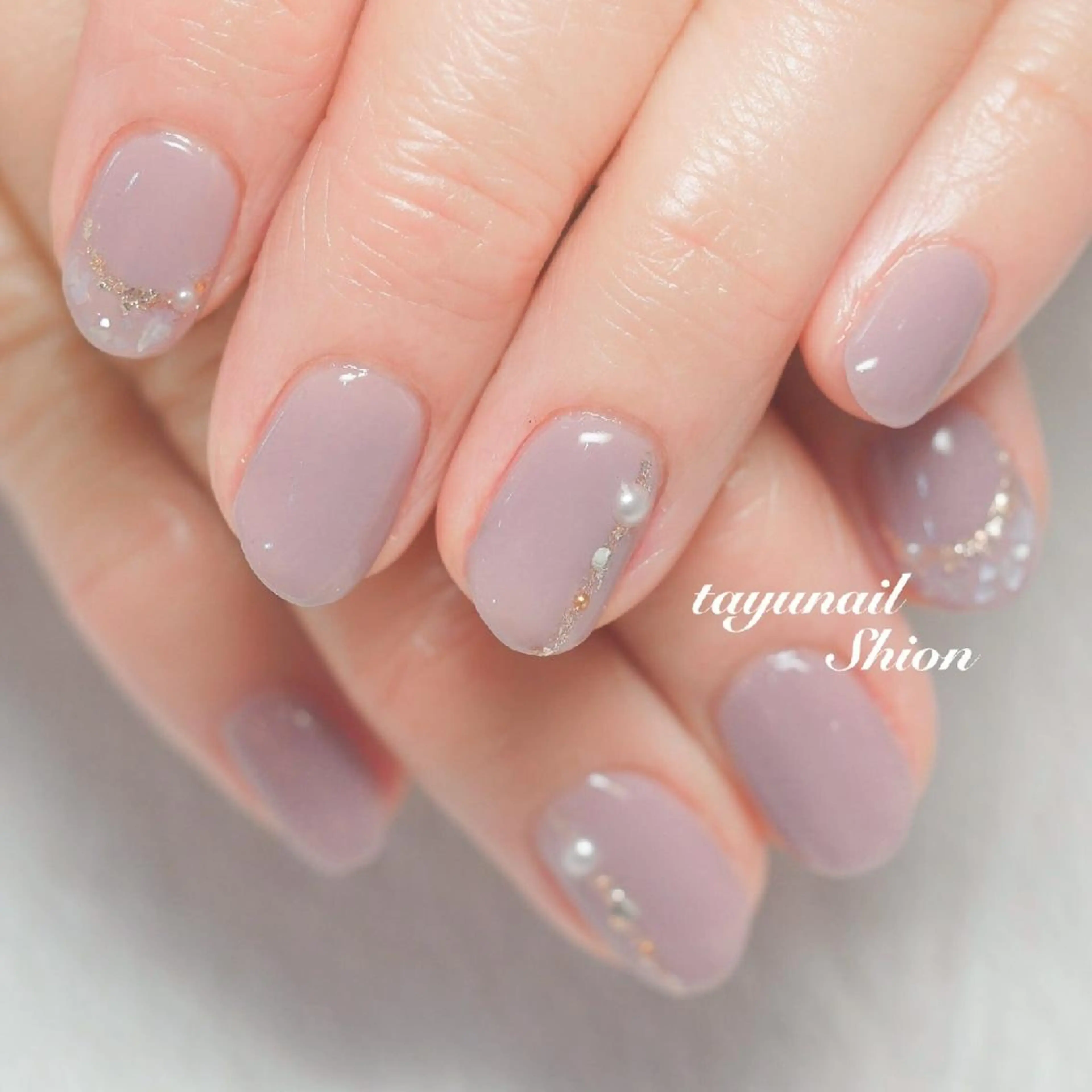 ネイル アートネイル ブルー ジェルネイル キラキラネイル ラメ(グリッター) ネイルサロン 【たゆnail】のネイルデザイン