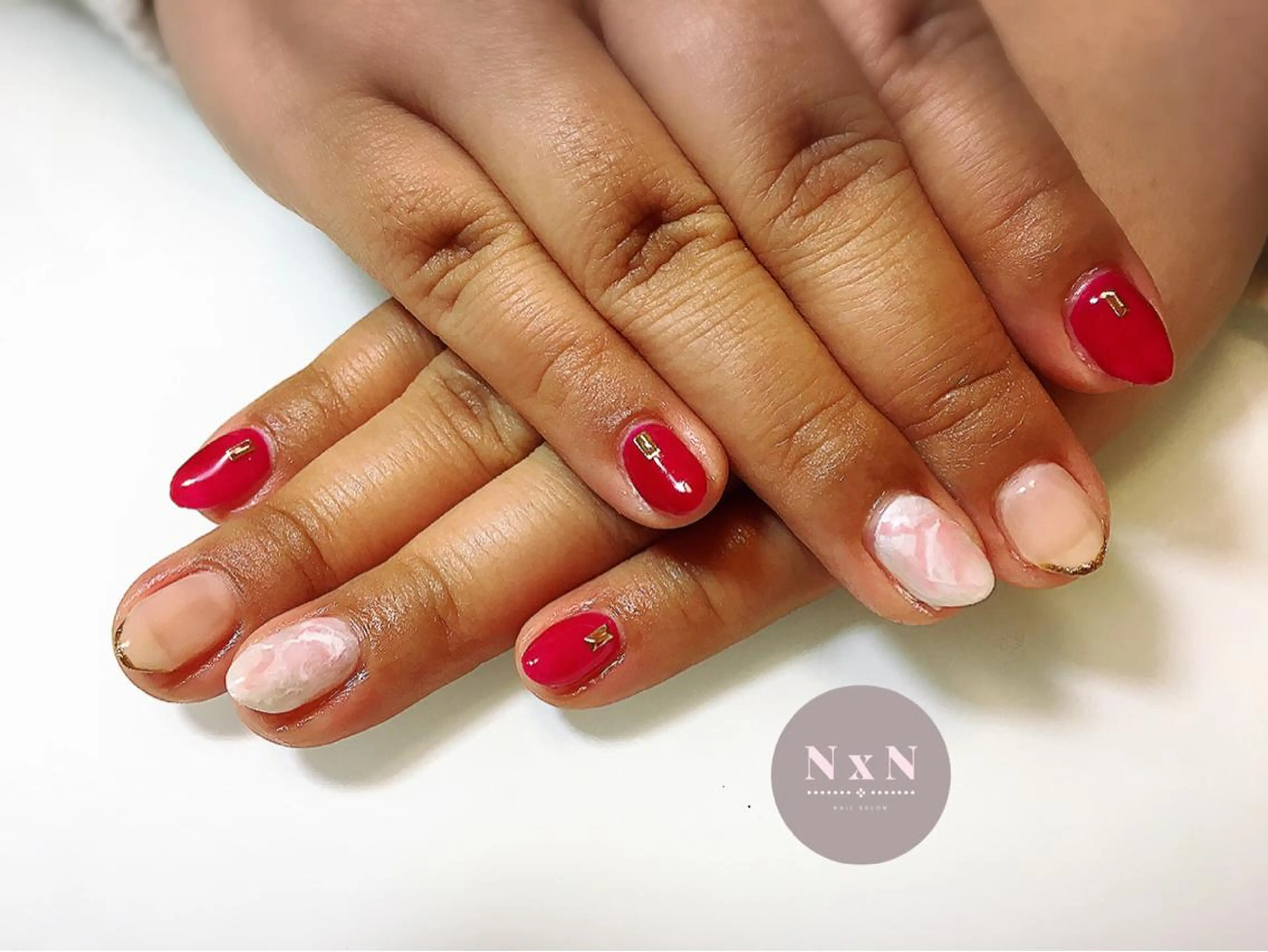 ネイル 大理石ネイル(マーブル) ハンドネイル nail salon N×Nのネイルデザイン